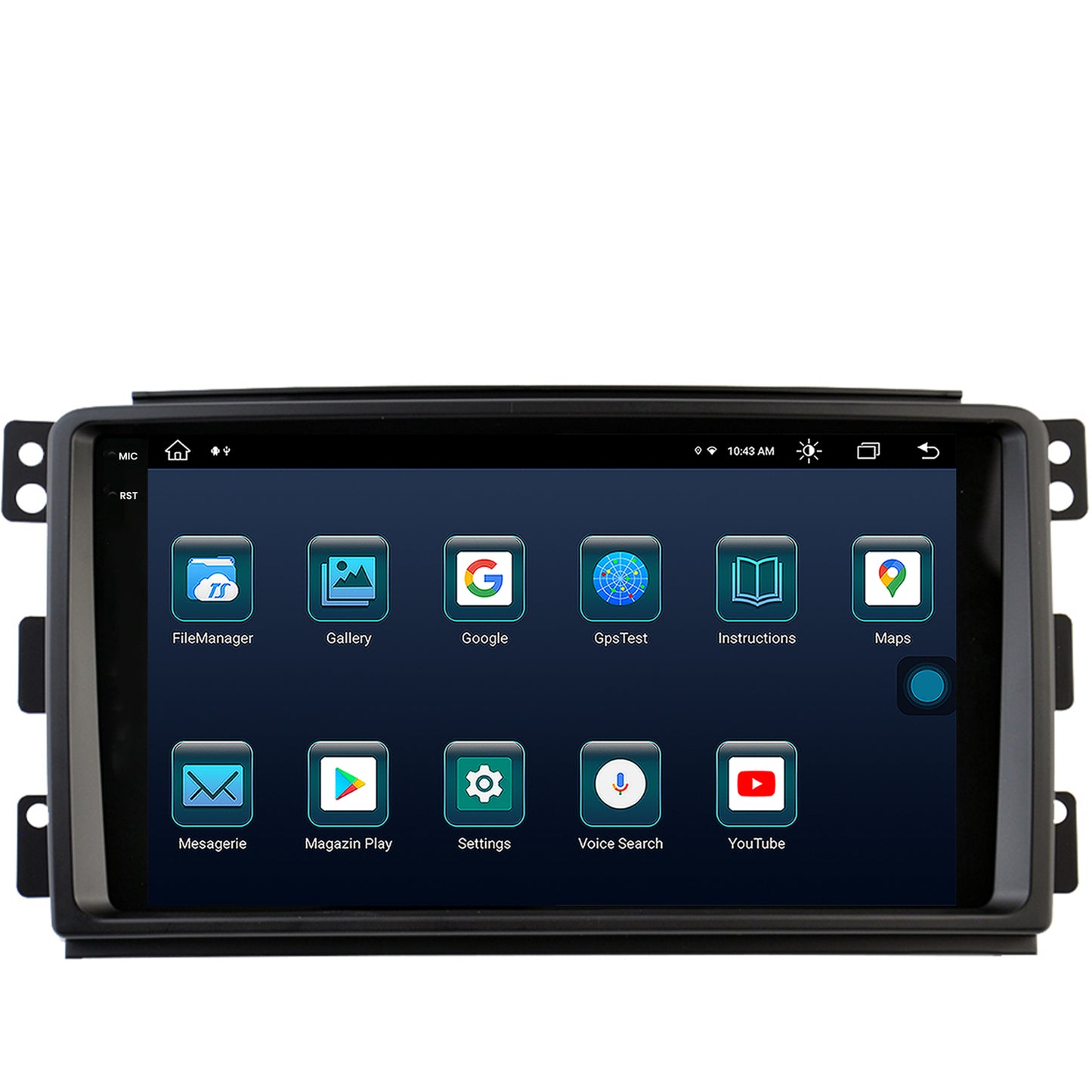 Navigatie Smart For Two (2007-2010), Android, X-Octacore / 8GB RAM + 256GB ROM, 9.5 Inch - AD-BGX9008+AD-BGRKIT417