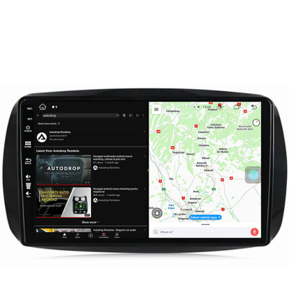 Navigatie Smart For Two (2016-Prezent), Android, Z-Octacore / 8GB RAM + 256GB ROM, 9 Inch - AD-BGZ9008+AD-BGRKIT412