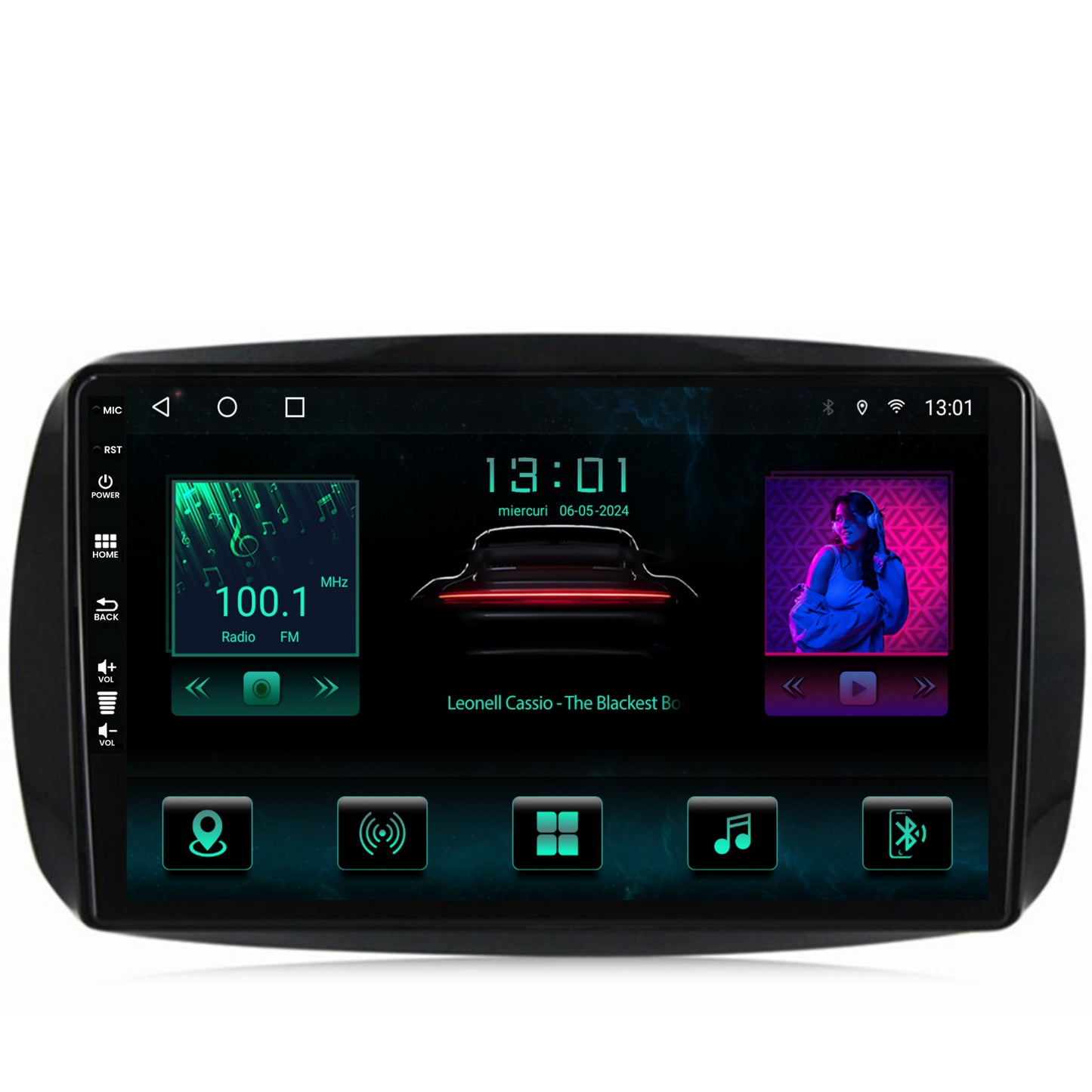 Navigatie Smart For Two (2016-Prezent), Android, A-Octacore / 4GB RAM + 64GB ROM, 9 Inch - AD-BGA9004+AD-BGRKIT412