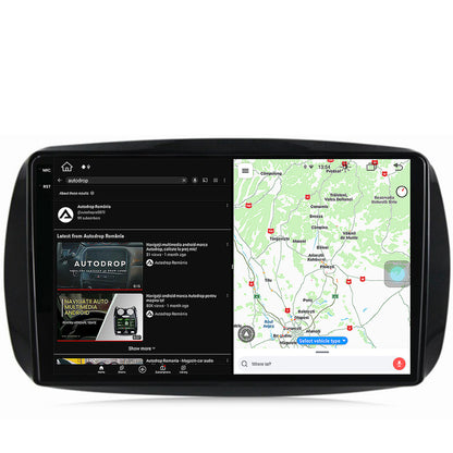 Navigatie Smart For Two (2016-Prezent), Android, V-Octacore / 4GB RAM + 64GB ROM, 9.5 Inch - AD-BGV9004+AD-BGRKIT412