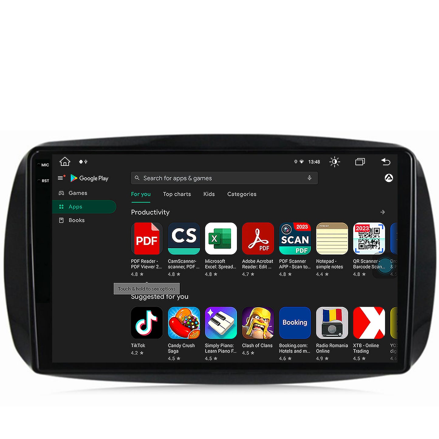 Navigatie Smart For Two (2016-Prezent), Android, X-Octacore / 8GB RAM + 256GB ROM, 9.5 Inch - AD-BGX9008+AD-BGRKIT412
