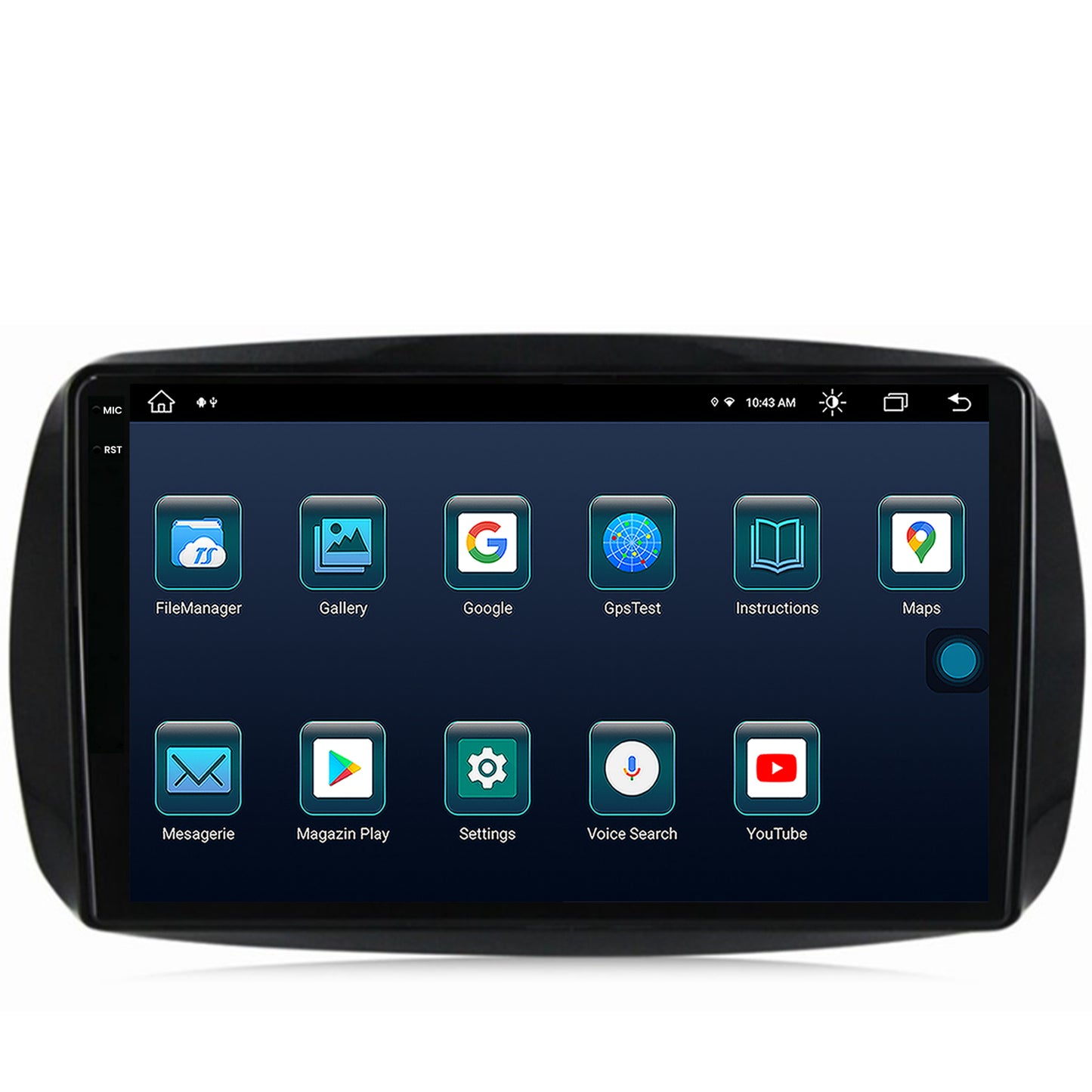 Navigatie Smart For Two (2016-Prezent), Android, X-Octacore / 8GB RAM + 256GB ROM, 9.5 Inch - AD-BGX9008+AD-BGRKIT412