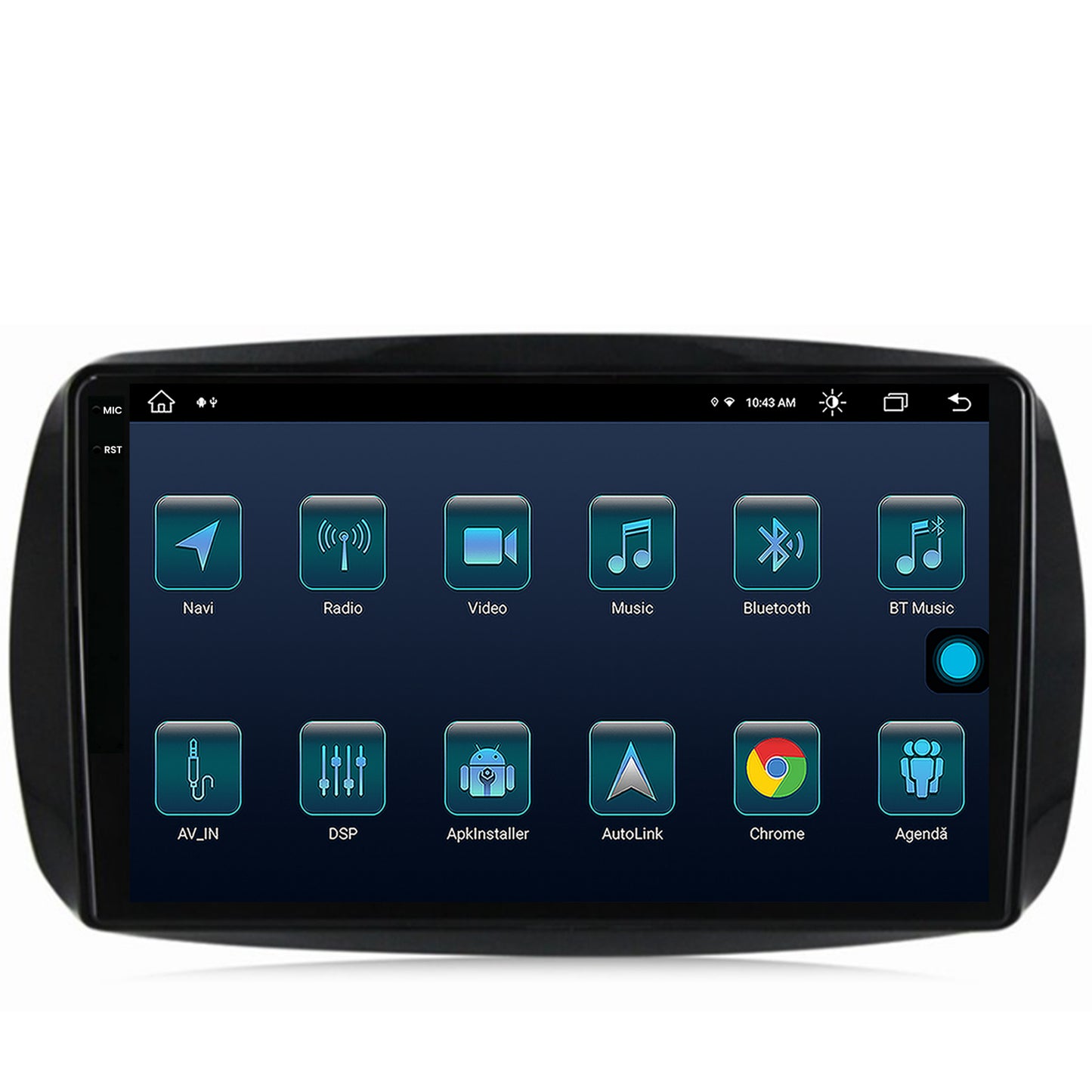 Navigatie Smart For Two (2016-Prezent), Android, X-Octacore / 8GB RAM + 256GB ROM, 9.5 Inch - AD-BGX9008+AD-BGRKIT412