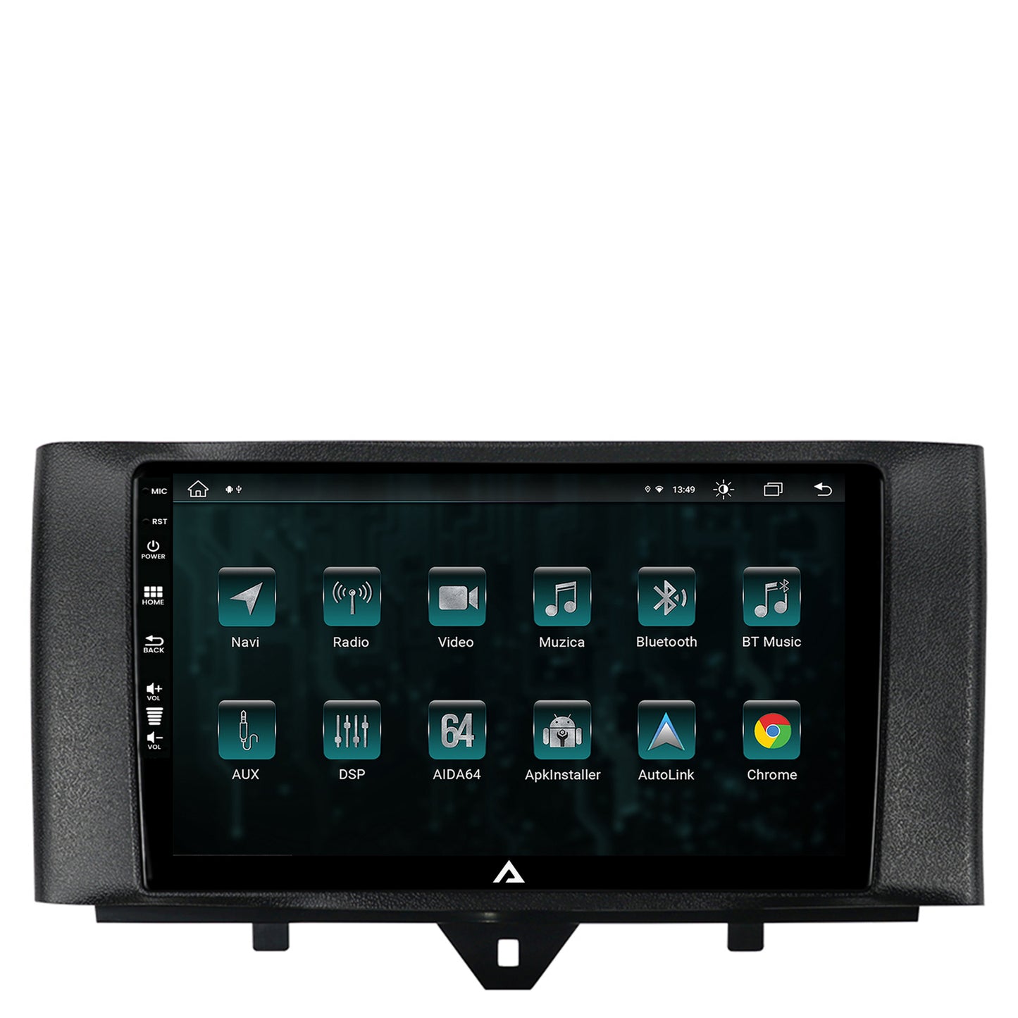 Navigatie Smart Fortwo (2010-2015), Android, Z-Octacore / 8GB RAM + 256GB ROM, 9 Inch - AD-BGZ9008+AD-BGRKIT409
