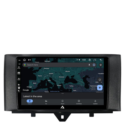 Navigatie Smart Fortwo (2010-2015), Android, Z-Octacore / 8GB RAM + 256GB ROM, 9 Inch - AD-BGZ9008+AD-BGRKIT409