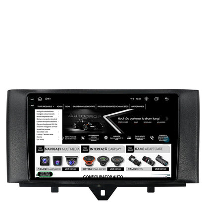 Navigatie Smart Fortwo (2010-2015), Android, V-Octacore / 4GB RAM + 64GB ROM, 9.5 Inch - AD-BGV9004+AD-BGRKIT409