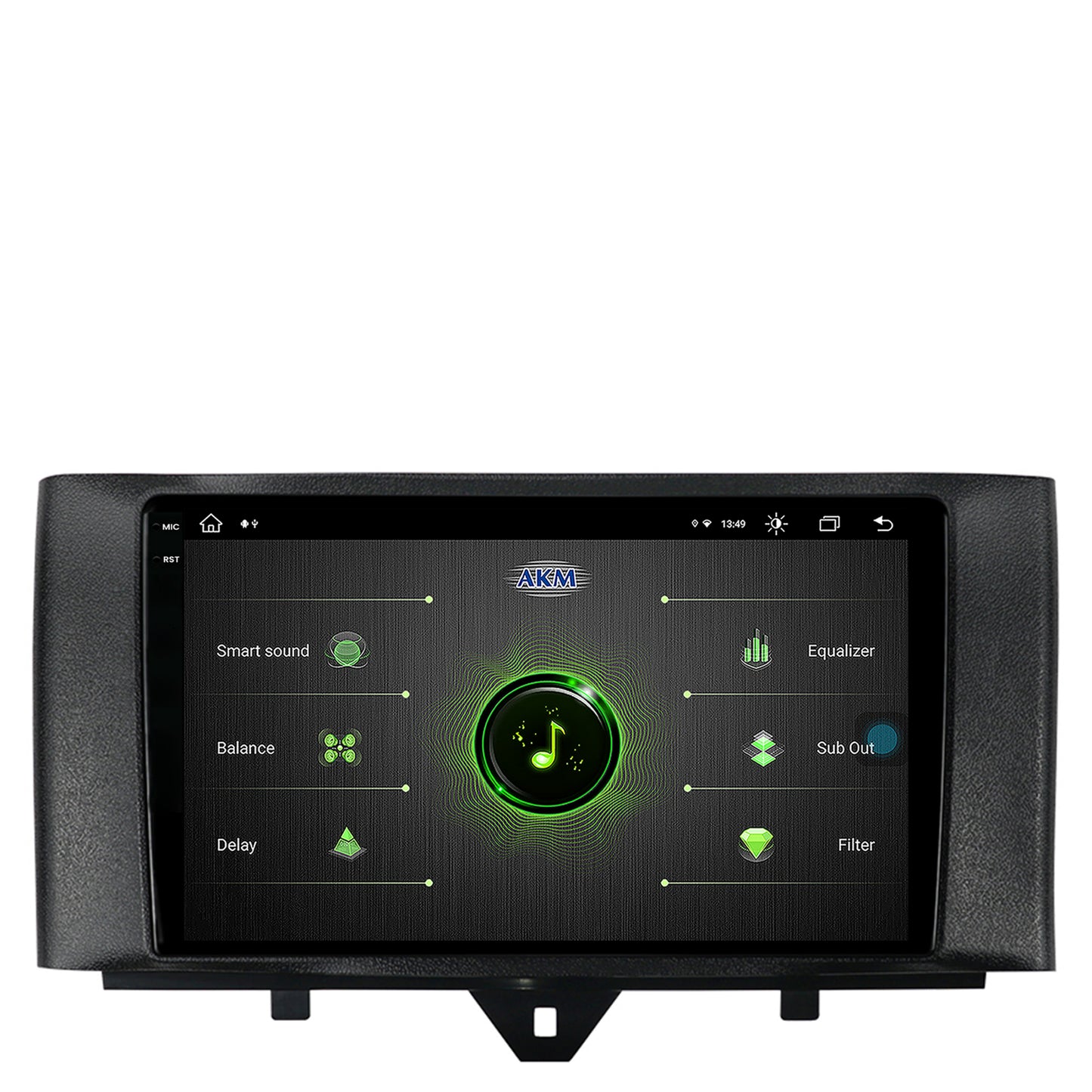 Navigatie Smart Fortwo (2010-2015), Android, V-Octacore / 4GB RAM + 64GB ROM, 9.5 Inch - AD-BGV9004+AD-BGRKIT409