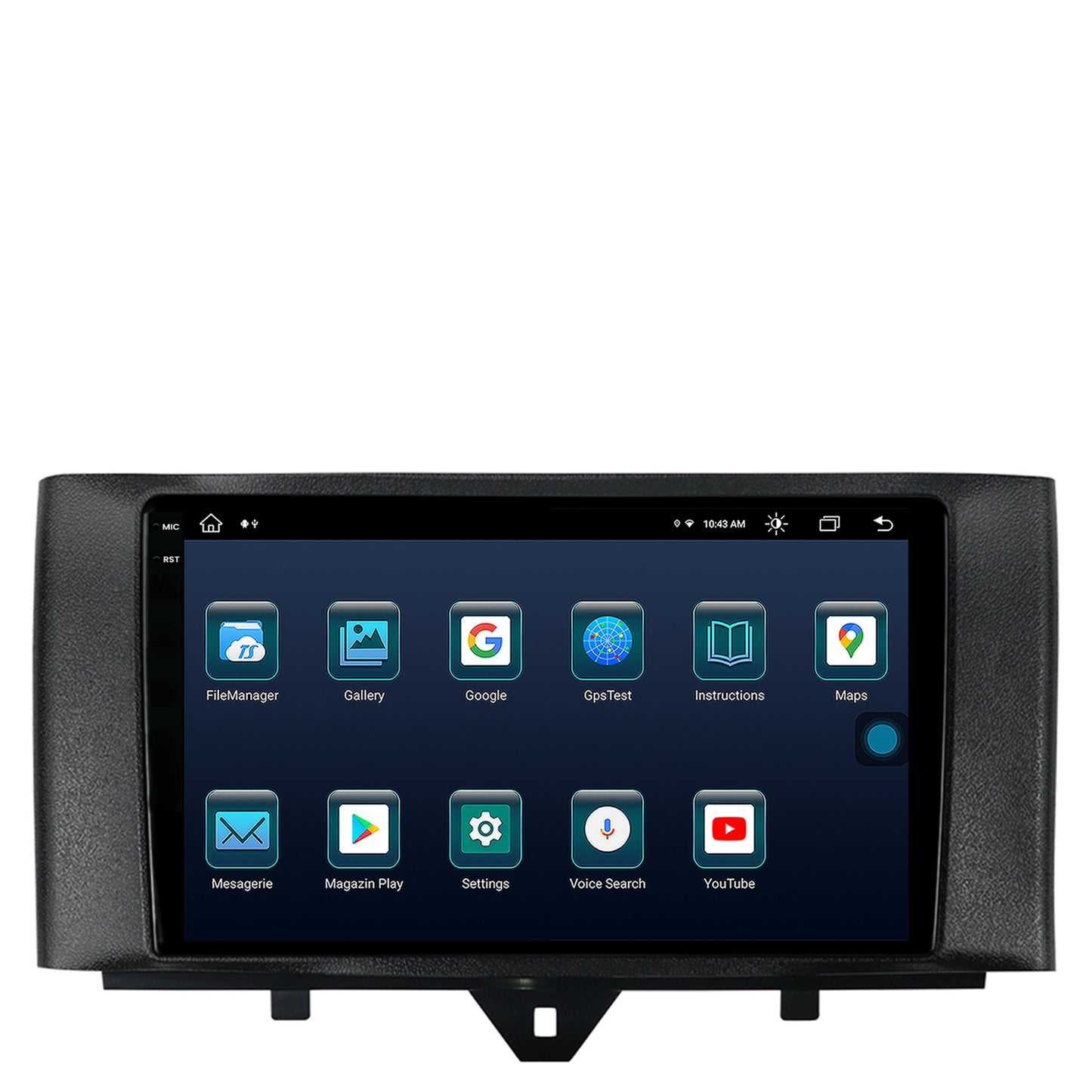 Navigatie Smart Fortwo (2010-2015), Android, X-Octacore / 8GB RAM + 256GB ROM, 9.5 Inch - AD-BGX9008+AD-BGRKIT409