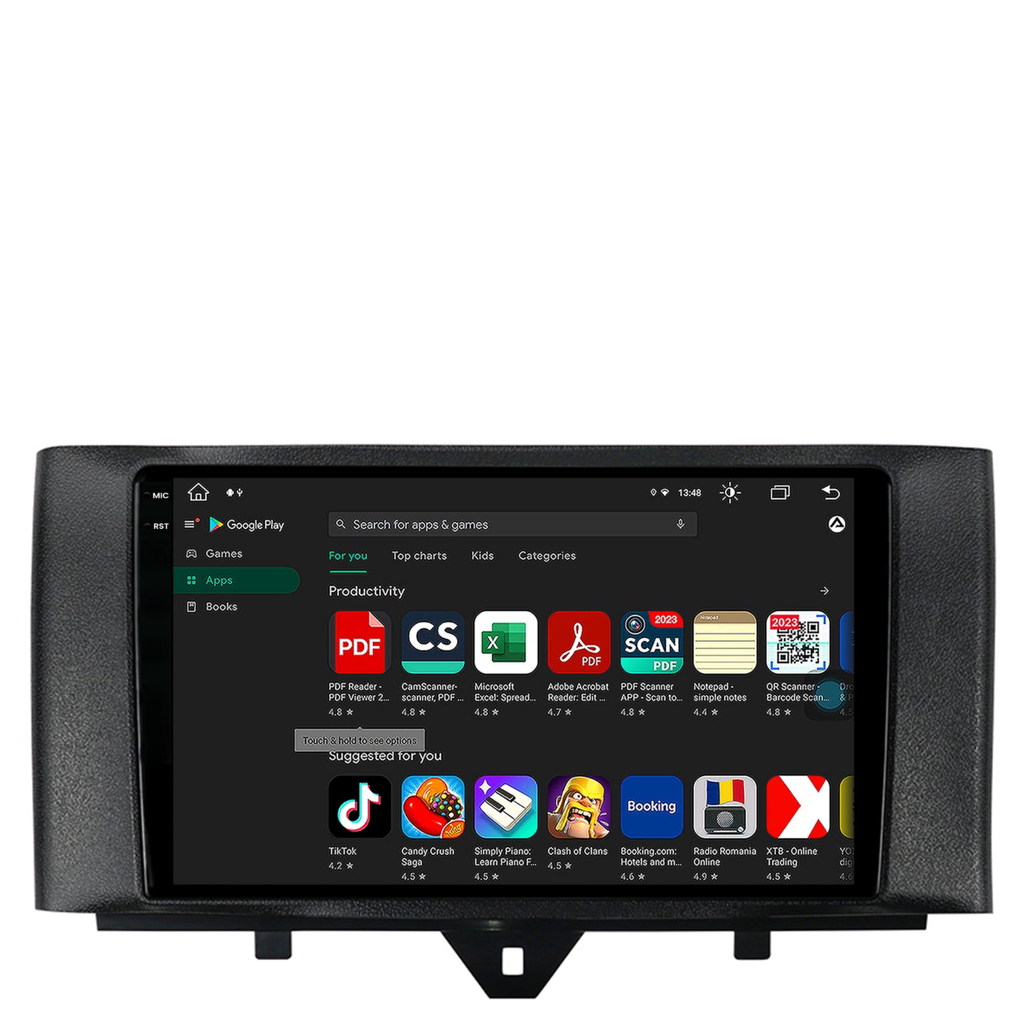 Navigatie Smart Fortwo (2010-2015), Android, X-Octacore / 8GB RAM + 256GB ROM, 9.5 Inch - AD-BGX9008+AD-BGRKIT409