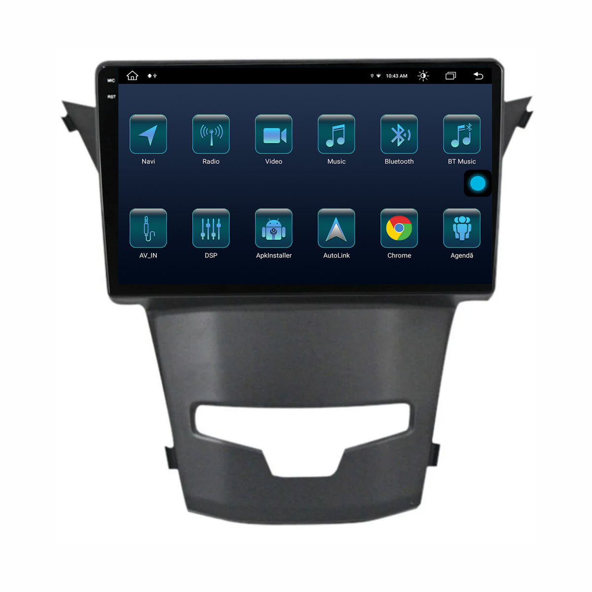 Navigatie Ssang Yong Korando (2013-2019), Android, X-Octacore / 8GB RAM + 256GB ROM, 9.5 Inch - AD-BGX9008+AD-BGRKIT441