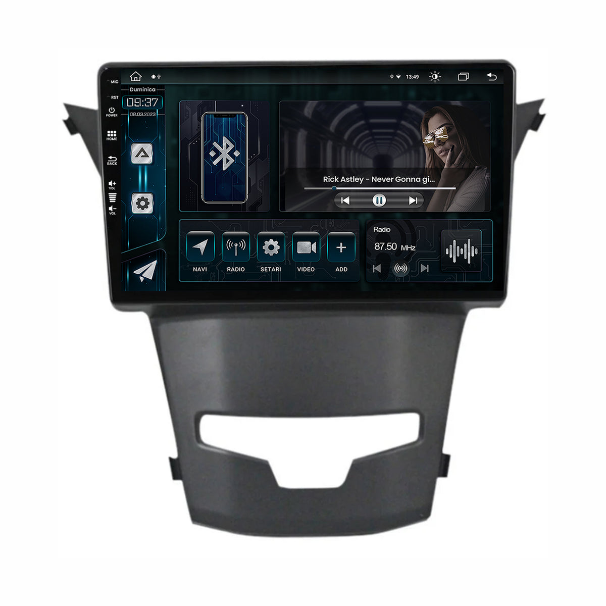 Navigatie Ssang Yong Korando (2013-2019), Android, Z-Octacore / 8GB RAM + 256GB ROM, 9 Inch - AD-BGZ9008+AD-BGRKIT441
