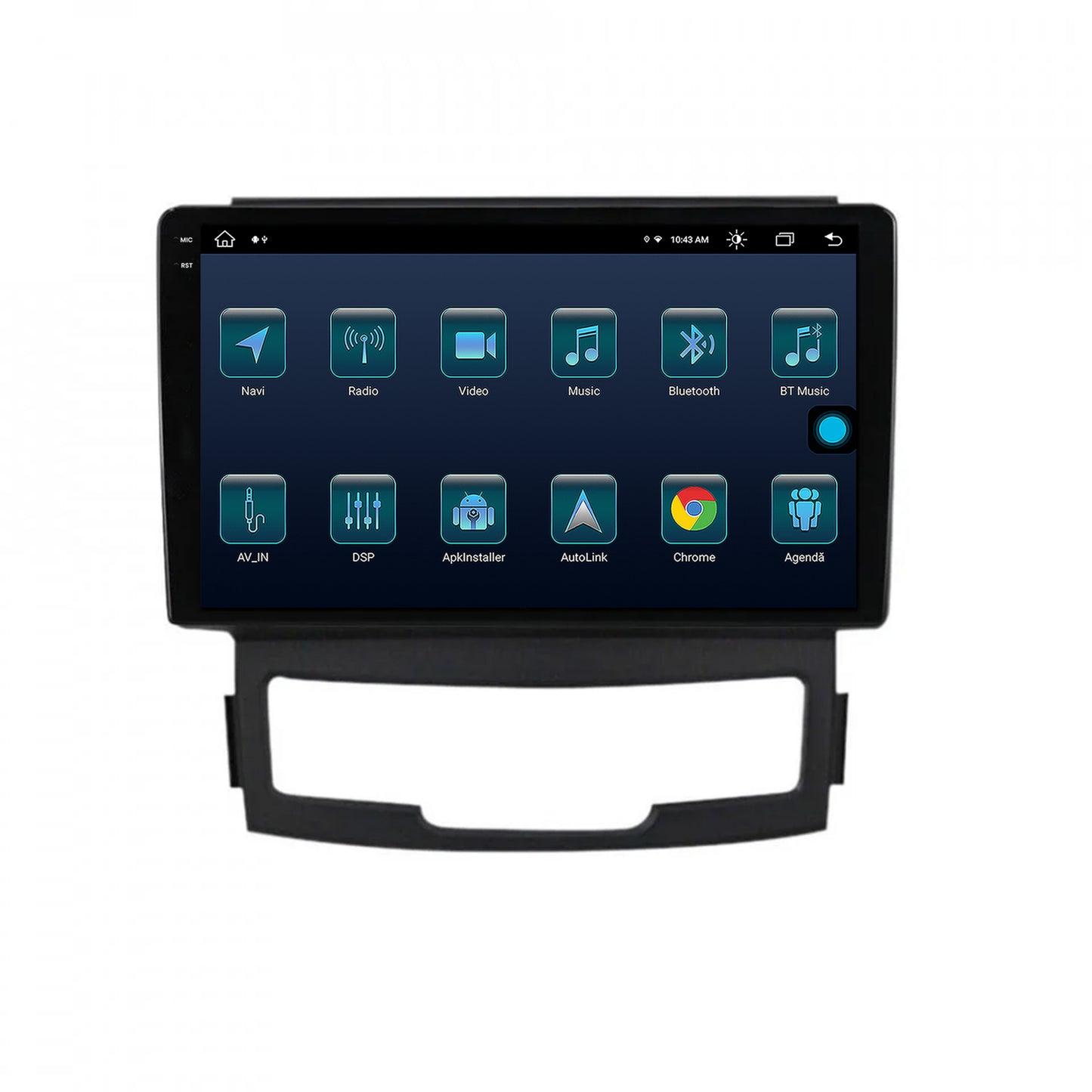 Navigatie Ssang Yong Korando (2010-2013), Android, X-Octacore / 8GB RAM + 256GB ROM, 9.5 Inch - AD-BGX9008+AD-BGRKIT432