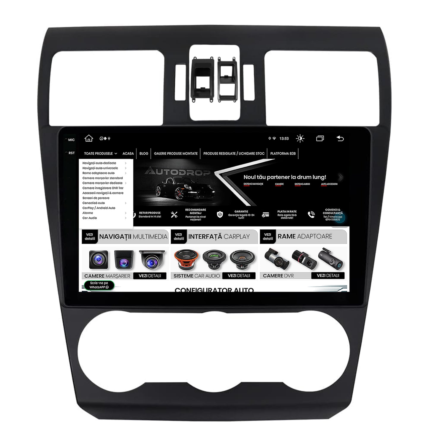 Navigatie Subaru Forester (2012-2018), Android, X-Octacore / 8GB RAM + 256GB ROM, 9.5 Inch - AD-BGX9008+AD-BGRKIT334