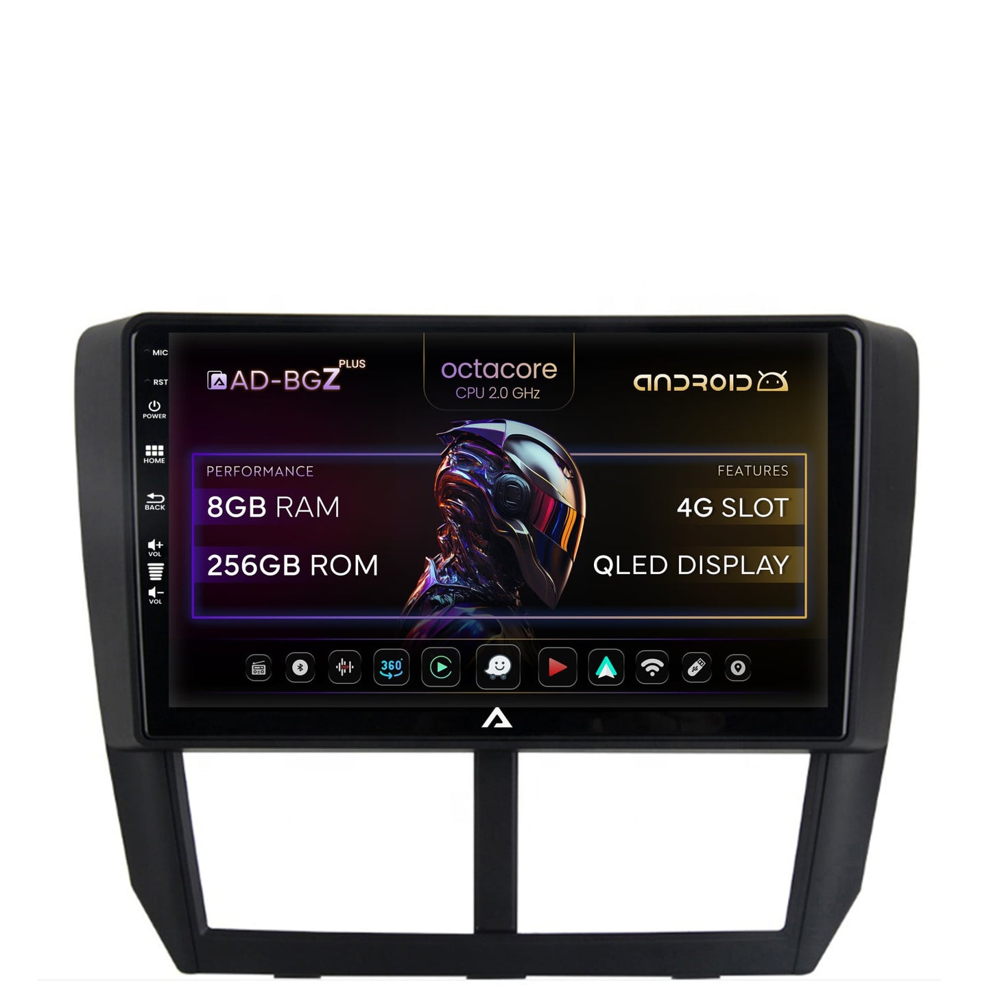Navigatie Subaru Forester (2007-2013), Android, Z-Octacore / 8GB RAM + 256GB ROM, 9 Inch - AD-BGZ9008+AD-BGRKIT333