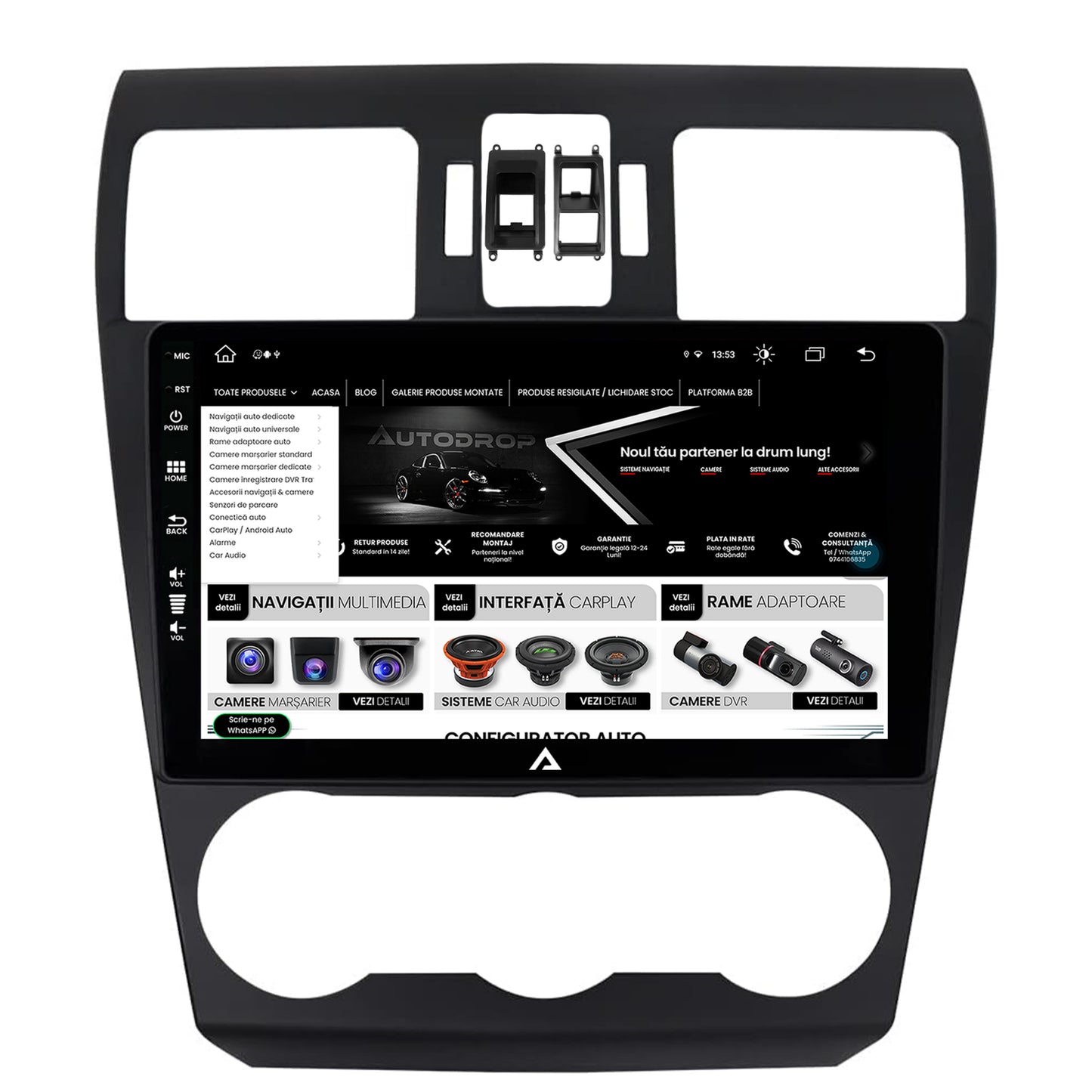 Navigatie Subaru Forester (2012-2018), Android, Z-Octacore / 8GB RAM + 256GB ROM, 9 Inch - AD-BGZ9008+AD-BGRKIT334