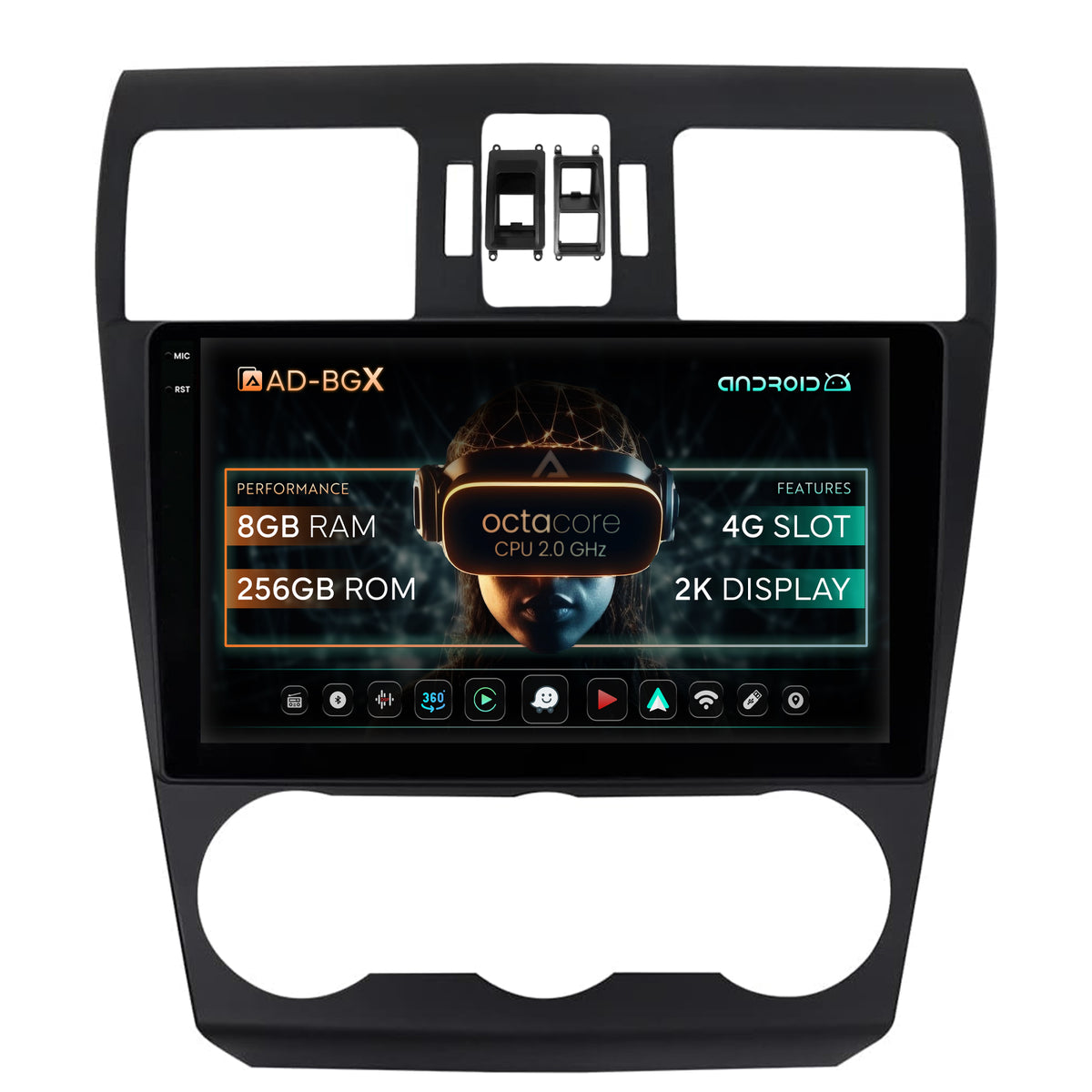 Navigatie Subaru Forester (2012-2018), Android, X-Octacore / 8GB RAM + 256GB ROM, 9.5 Inch - AD-BGX9008+AD-BGRKIT334