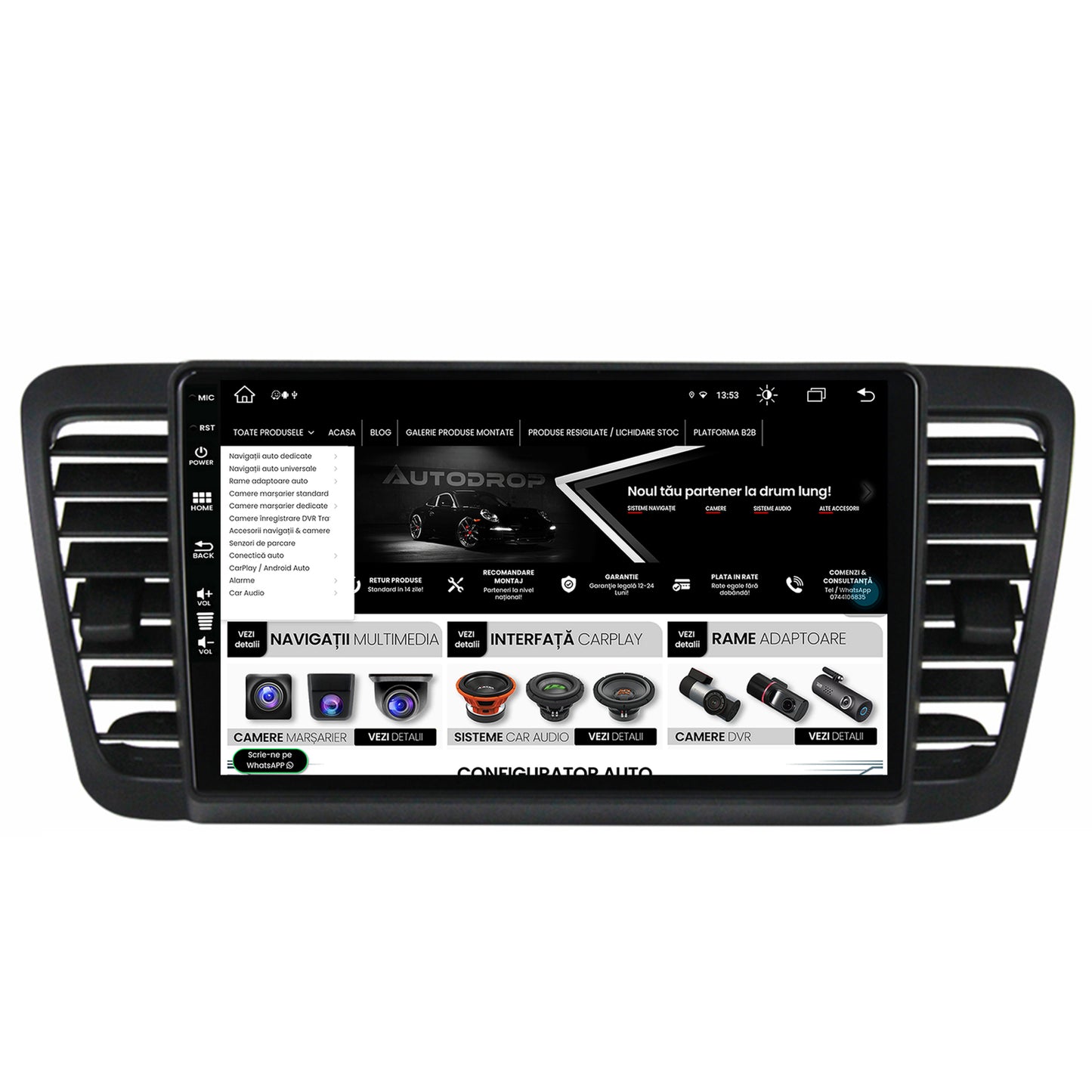 Navigatie Subaru Legacy (2004-2010), Android, Z-Octacore / 8GB RAM + 256GB ROM, 9 Inch - AD-BGZ9008+AD-BGRKIT338