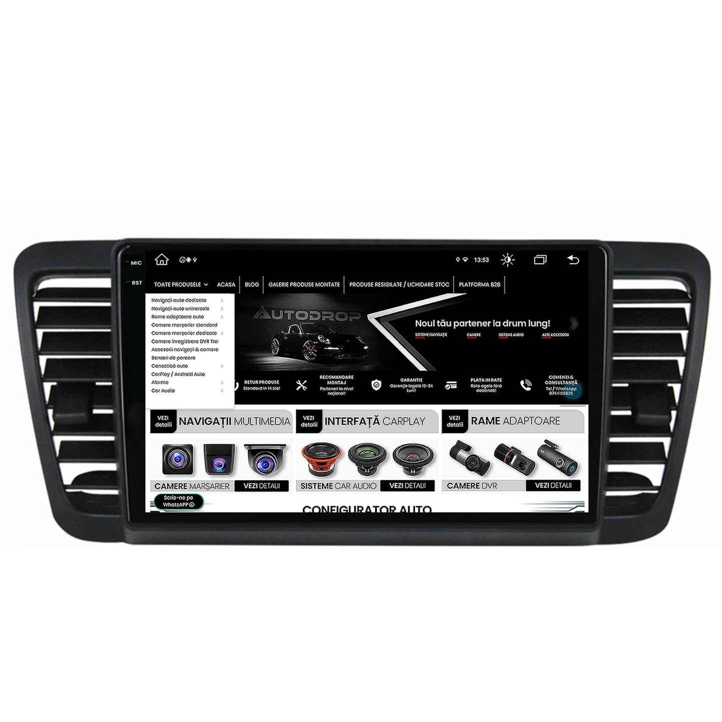 Navigatie Subaru Legacy (2004-2010), Android, V-Octacore / 4GB RAM + 64GB ROM, 9.5 Inch - AD-BGV9004+AD-BGRKIT338