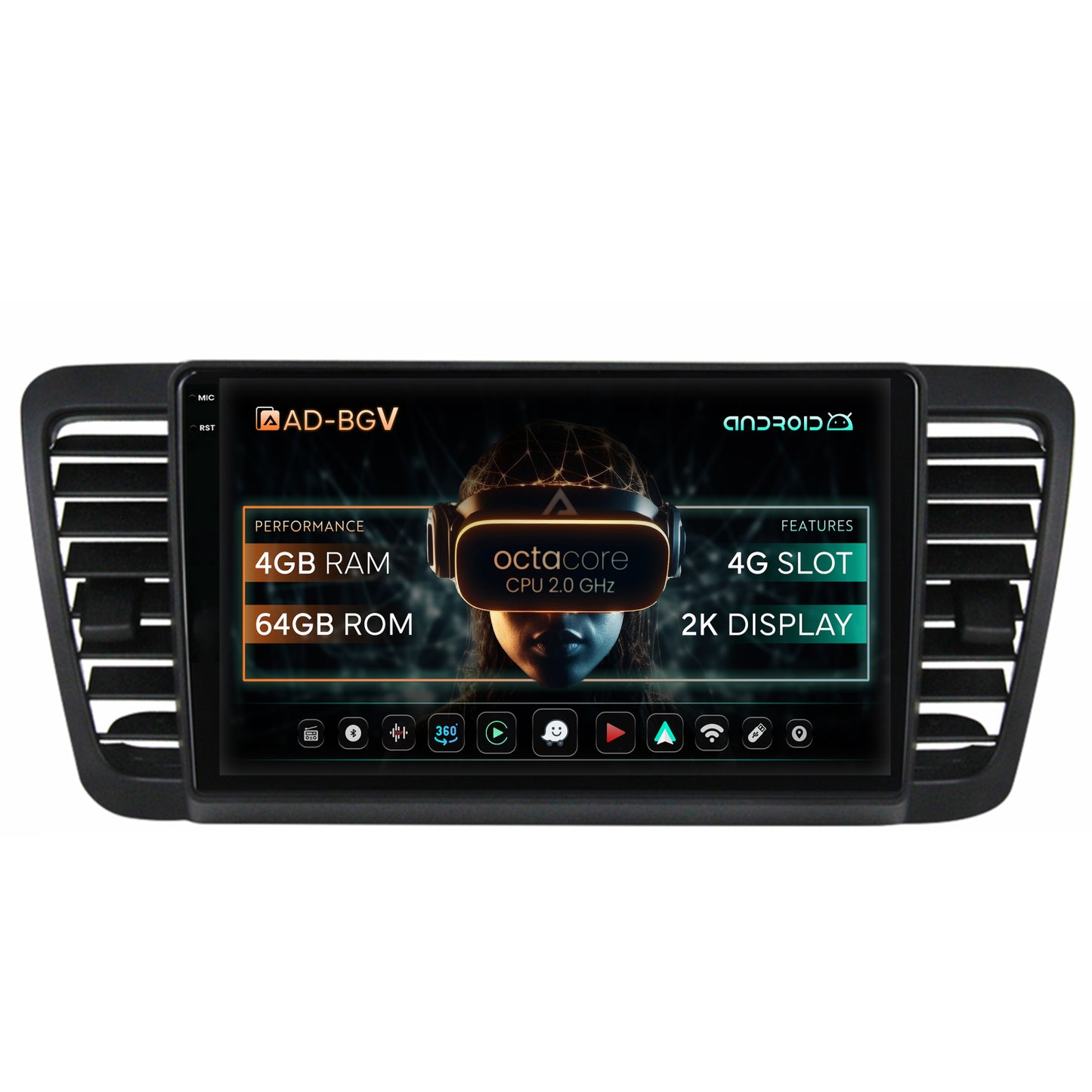 Navigatie Subaru Legacy (2004-2010), Android, V-Octacore / 4GB RAM + 64GB ROM, 9.5 Inch - AD-BGV9004+AD-BGRKIT338