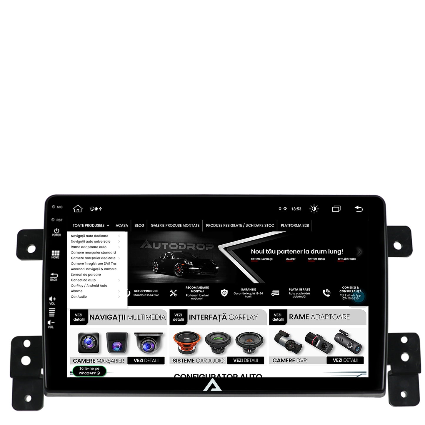 Navigatie Suzuki Grand Vitara (2005-2015), Android, Z-Octacore / 8GB RAM + 256GB ROM, 9 Inch - AD-BGZ9008+AD-BGRKIT314