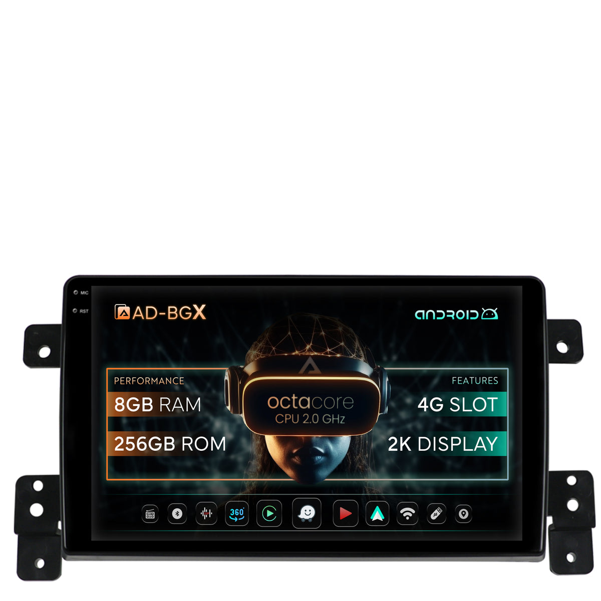 Navigatie Suzuki Grand Vitara (2005-2015), Android, X-Octacore / 8GB RAM + 256GB ROM, 9.5 Inch - AD-BGX9008+AD-BGRKIT314