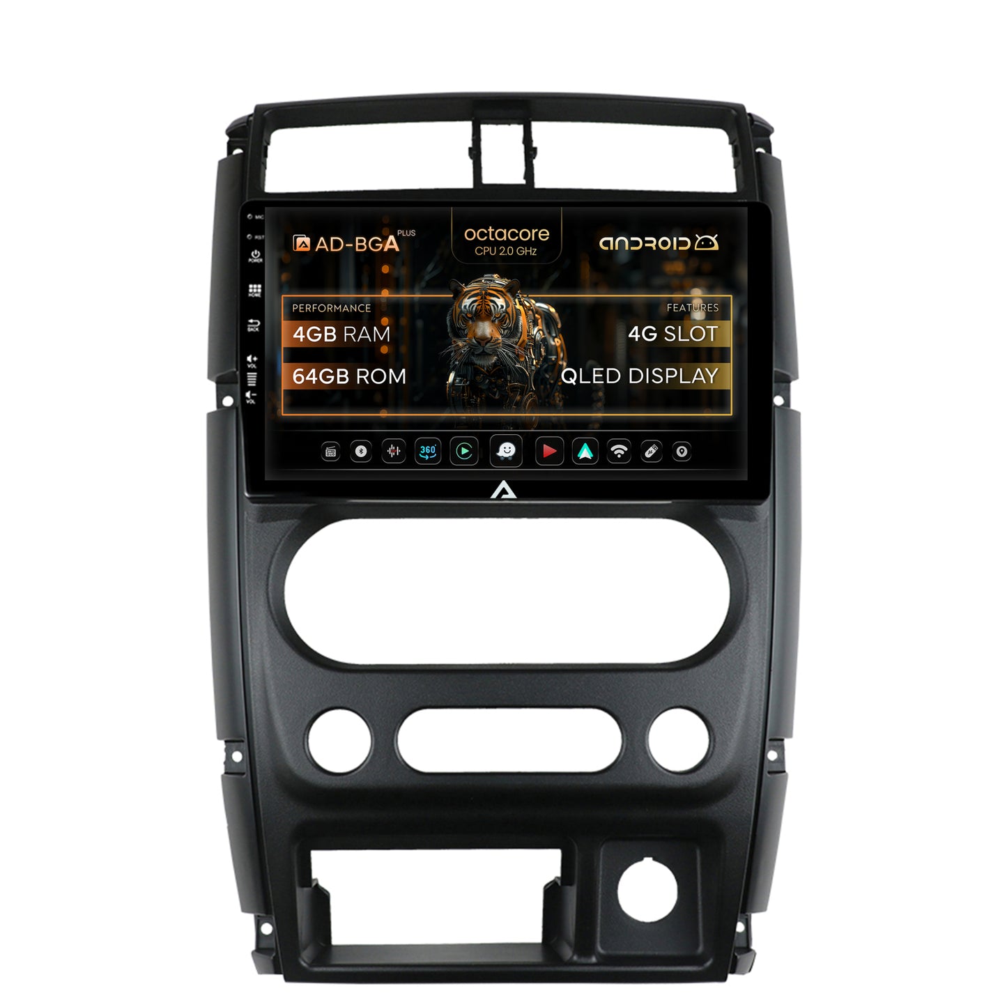 Navigatie Suzuki Jimny (2005+), Android, A-Octacore / 4GB RAM + 64GB ROM, 9 Inch - AD-BGA9004+AD-BGRKIT315