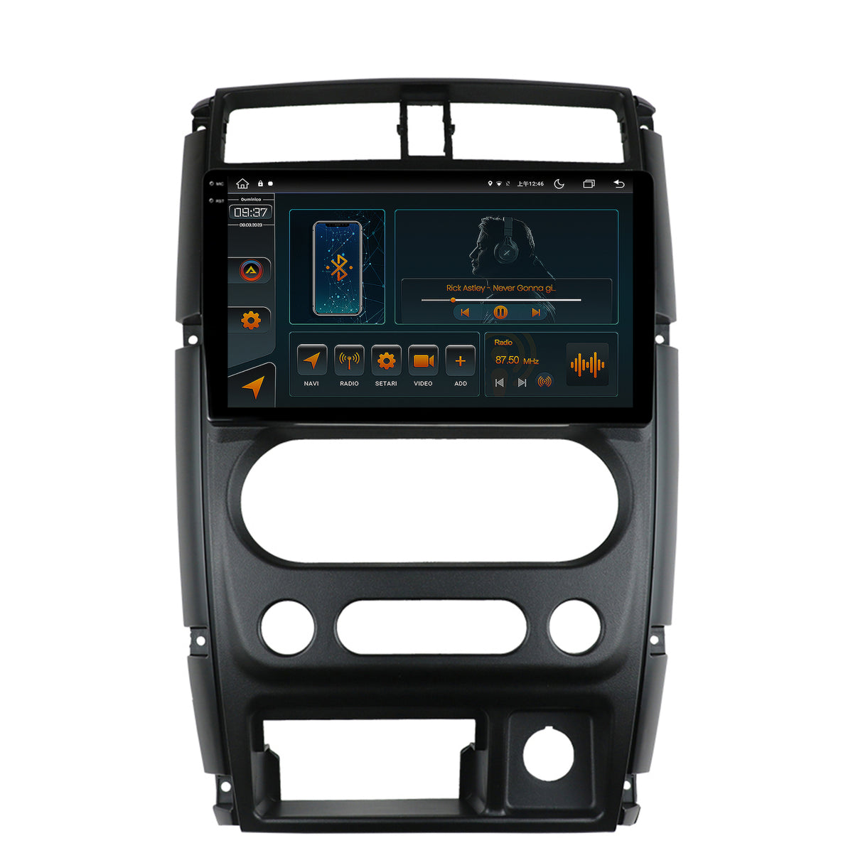 Navigatie Suzuki Jimny (2005+), Android, V-Octacore / 4GB RAM + 64GB ROM, 9.5 Inch - AD-BGV9004+AD-BGRKIT315