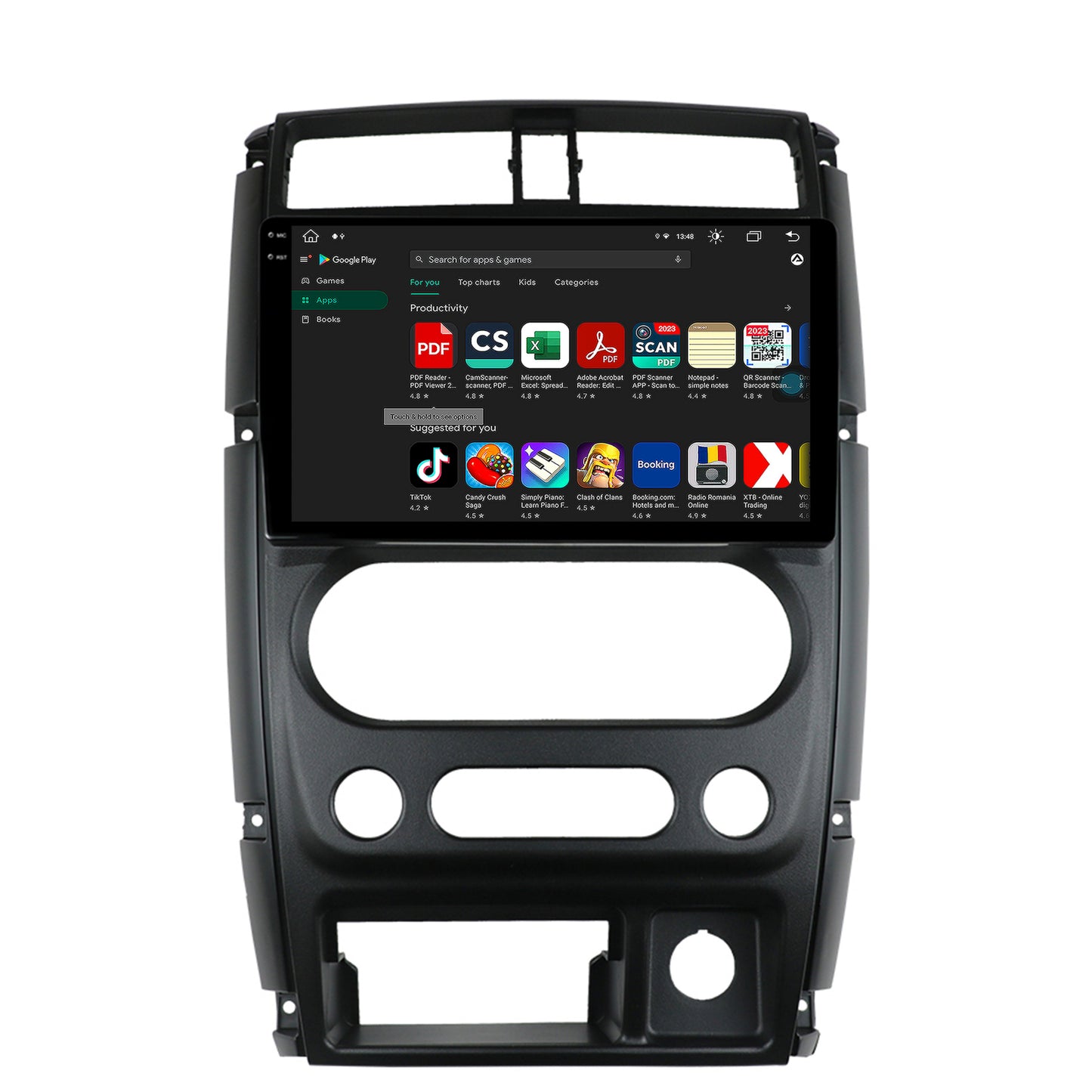 Navigatie Suzuki Jimny (2005+), Android, V-Octacore / 4GB RAM + 64GB ROM, 9.5 Inch - AD-BGV9004+AD-BGRKIT315