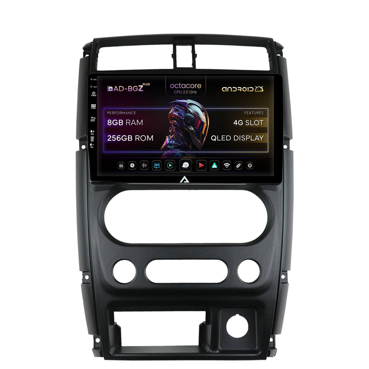 Navigatie Suzuki Jimny (2005+), Android, Z-Octacore / 8GB RAM + 256GB ROM, 9 Inch - AD-BGZ9008+AD-BGRKIT315