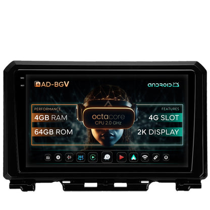 Navigatie Suzuki Jimny (2018-2022), Android, V-Octacore / 4GB RAM + 64GB ROM, 9.5 Inch - AD-BGV9004+AD-BGRKIT312