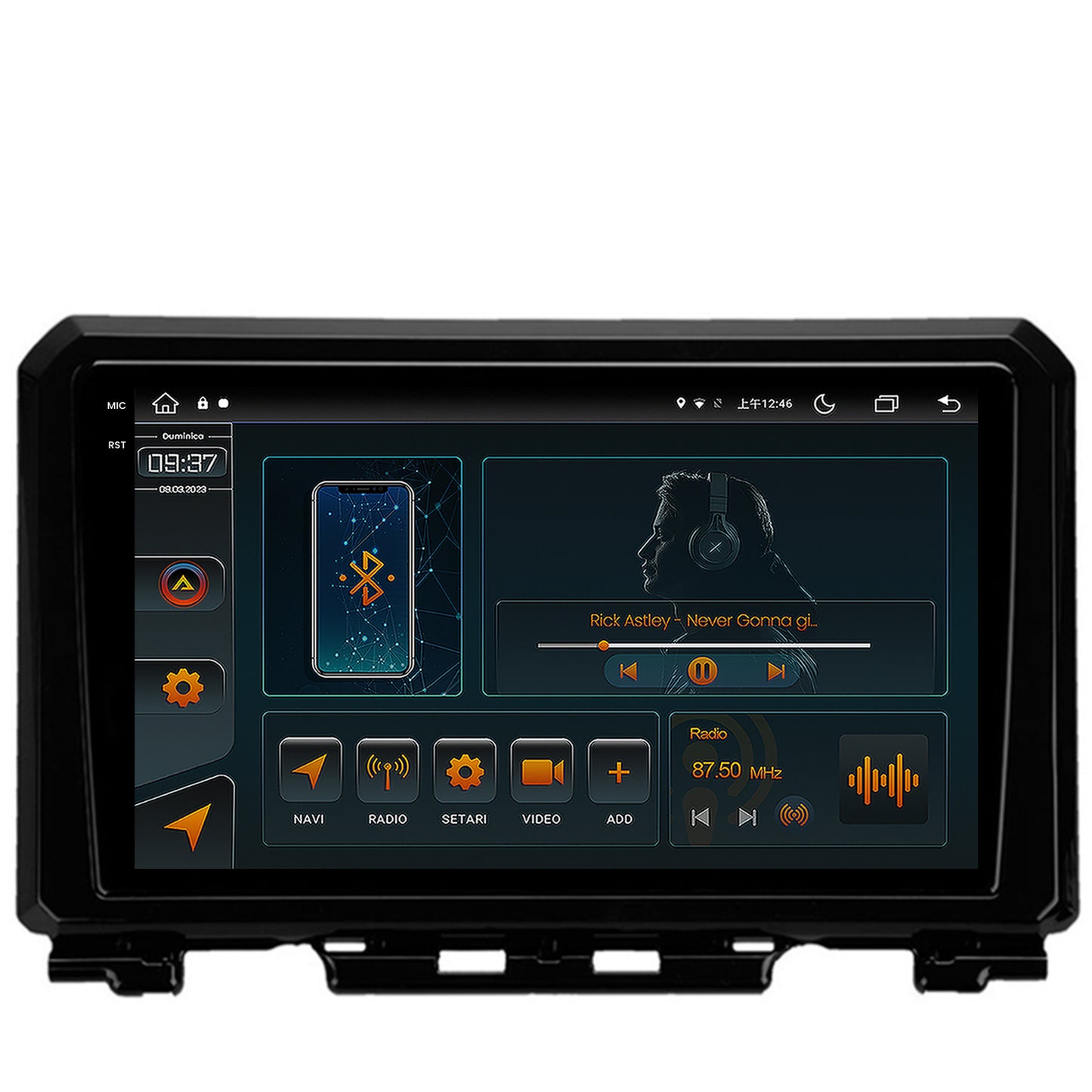 Navigatie Suzuki Jimny (2018-2022), Android, V-Octacore / 4GB RAM + 64GB ROM, 9.5 Inch - AD-BGV9004+AD-BGRKIT312