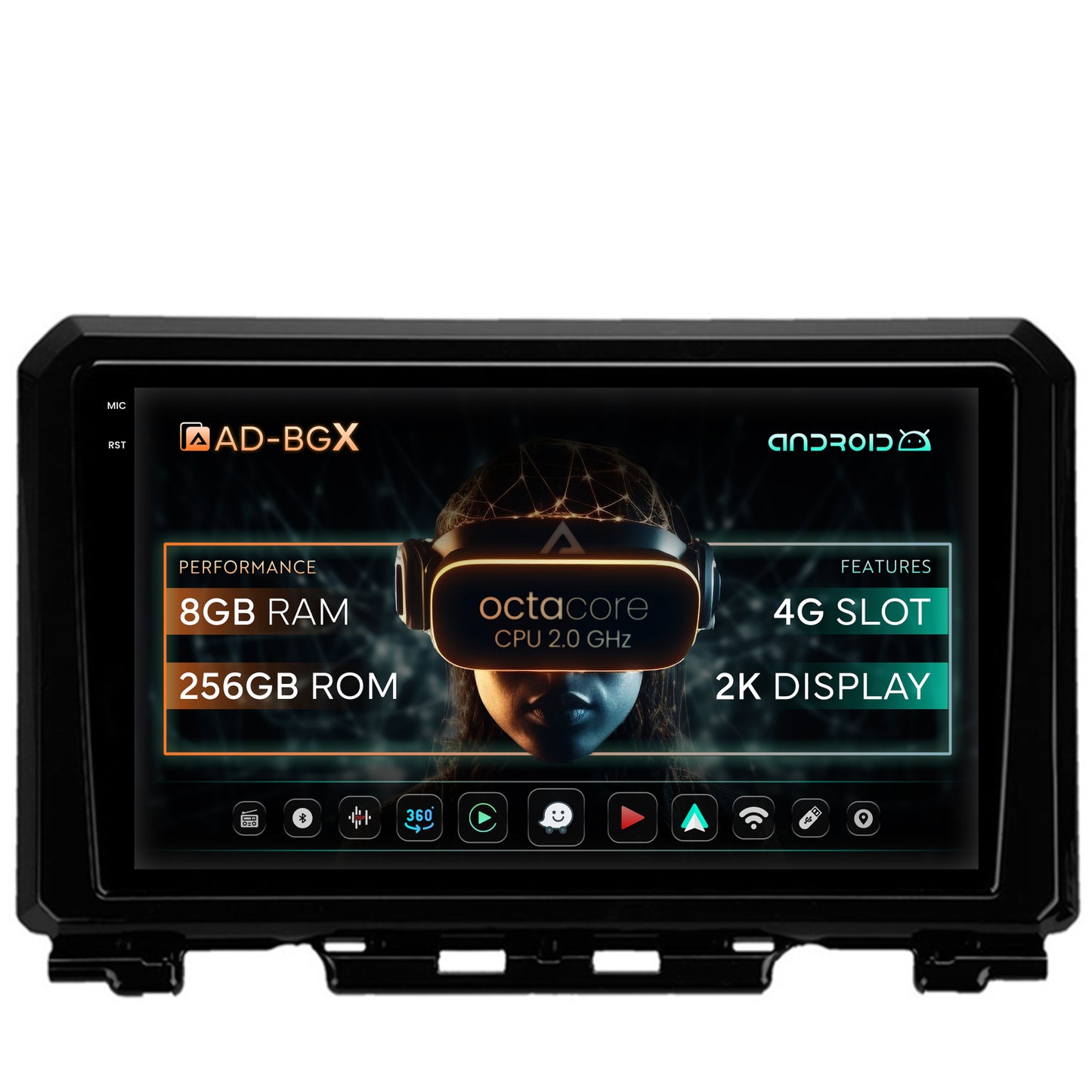 Navigatie Suzuki Jimny (2018-2022), Android, X-Octacore / 8GB RAM + 256GB ROM, 9.5 Inch - AD-BGX9008+AD-BGRKIT312