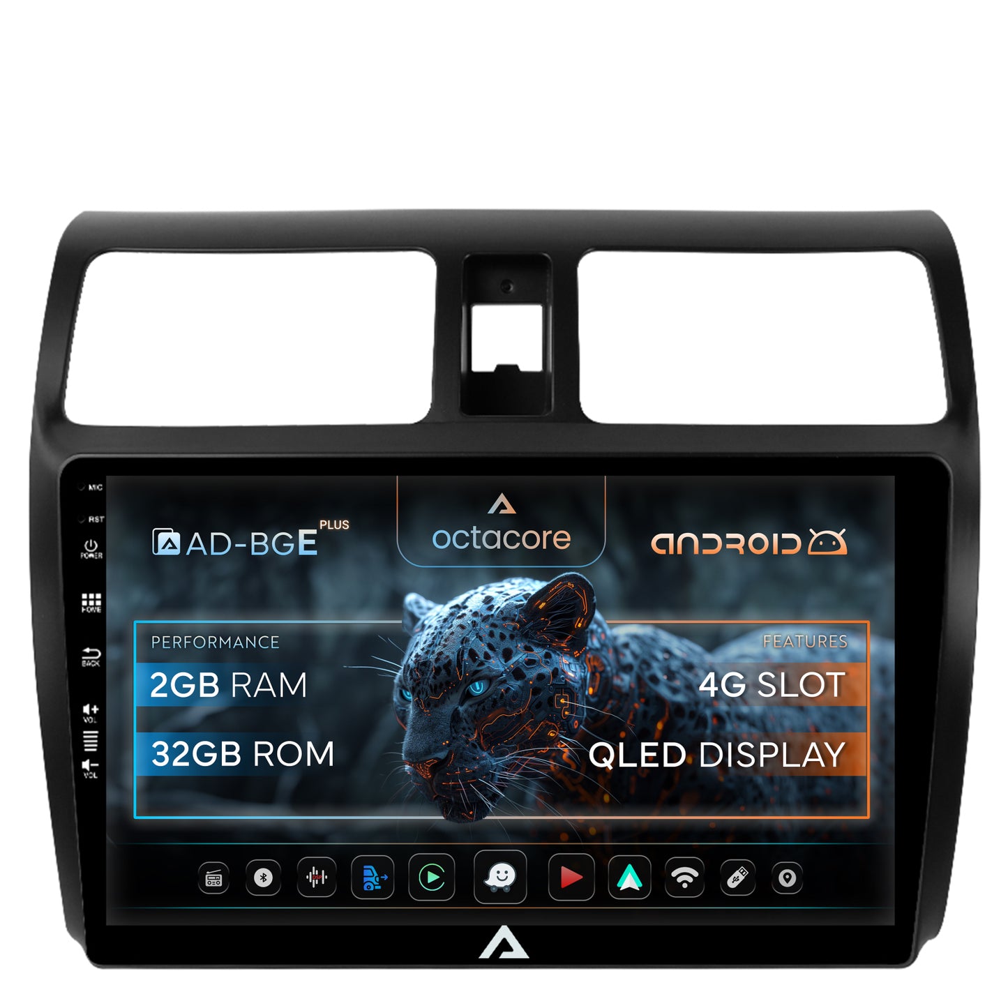 Navigatie Suzuki Swift (2003-2010), Android, E-Octacore / 2GB RAM + 32GB ROM, 10.1 Inch - AD-BGE10002+AD-BGRKIT301