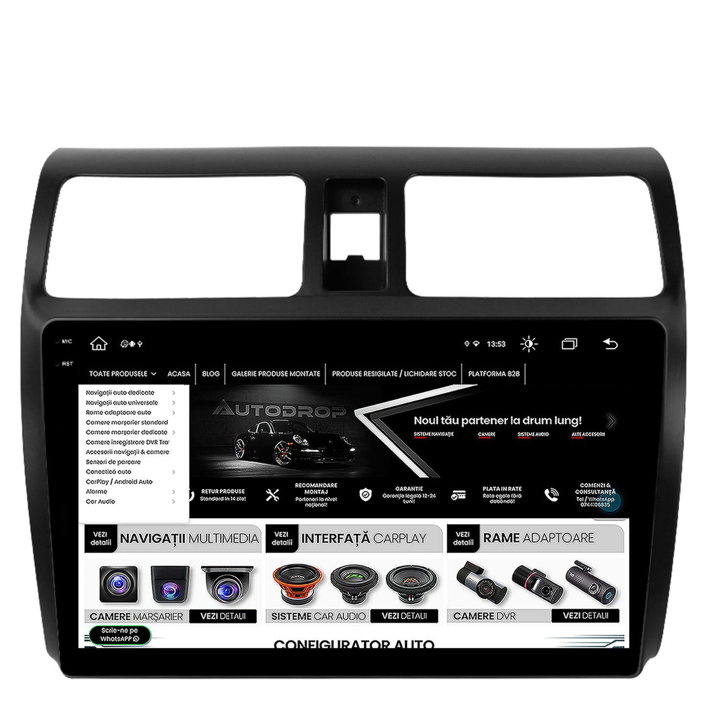 Navigatie Suzuki Swift (2003-2010), Android, V-Octacore / 4GB RAM + 64GB ROM, 9.5 Inch - AD-BGV9004+AD-BGRKIT301