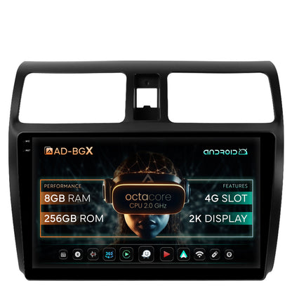 Navigatie Suzuki Swift (2003-2010), Android, X-Octacore / 8GB RAM + 256GB ROM, 9.5 Inch - AD-BGX9008+AD-BGRKIT301