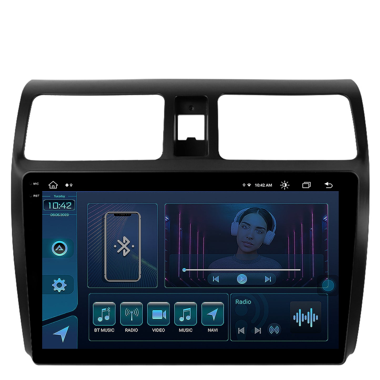 Navigatie Suzuki Swift (2003-2010), Android, X-Octacore / 8GB RAM + 256GB ROM, 9.5 Inch - AD-BGX9008+AD-BGRKIT301