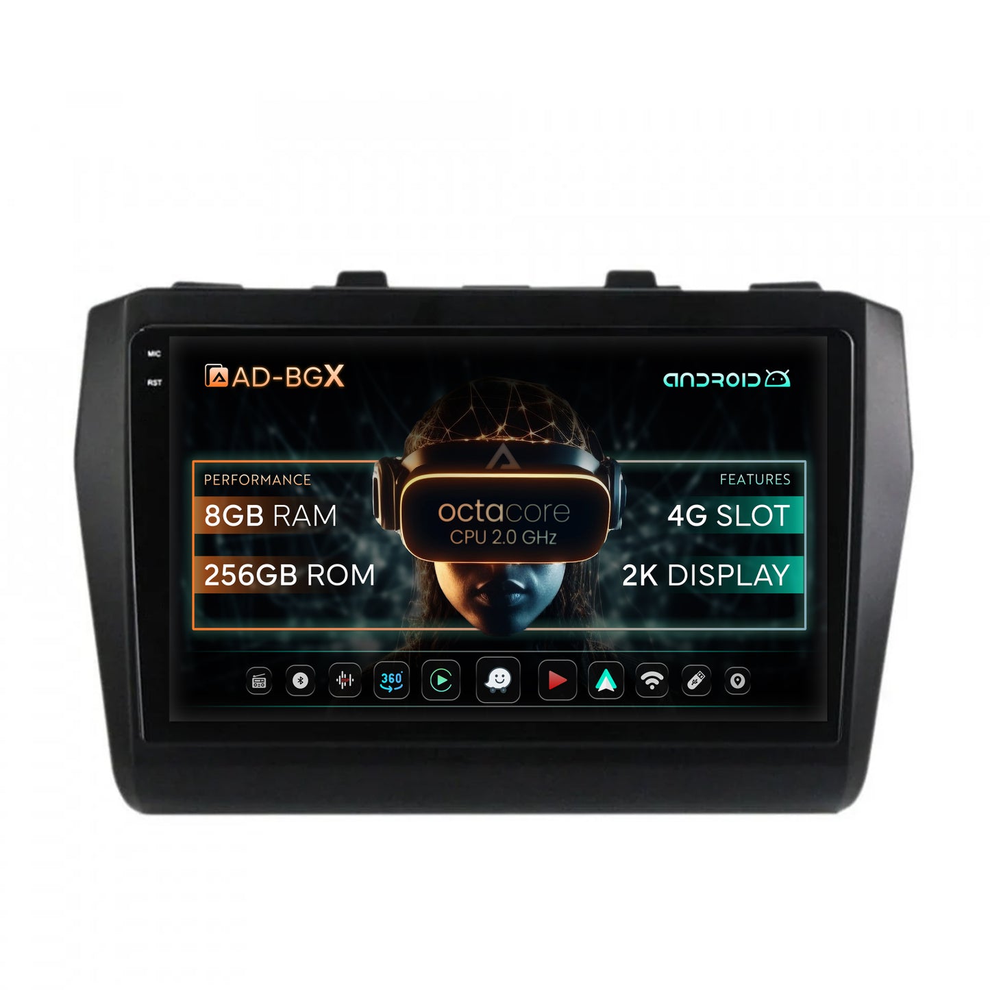 Navigatie Suzuki Swift (2017+), Android, X-Octacore / 8GB RAM + 256GB ROM, 9.5 Inch - AD-BGX9008+AD-BGRKIT085