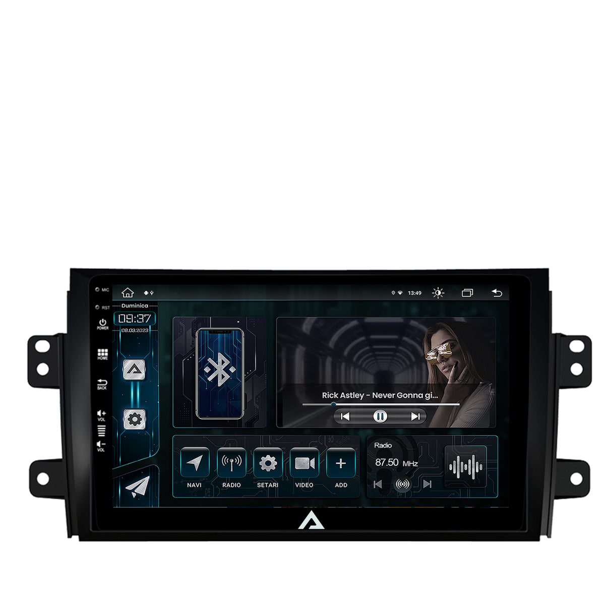 Navigatie Suzuki SX4 / Fiat Sedici, Android, Z-Octacore / 8GB RAM + 256GB ROM, 9 Inch - AD-BGZ9008+AD-BGRKIT307