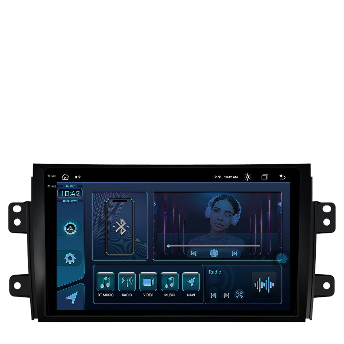 Navigatie Suzuki SX4 / Fiat Sedici, Android, X-Octacore / 8GB RAM + 256GB ROM, 9.5 Inch - AD-BGX9008+AD-BGRKIT307