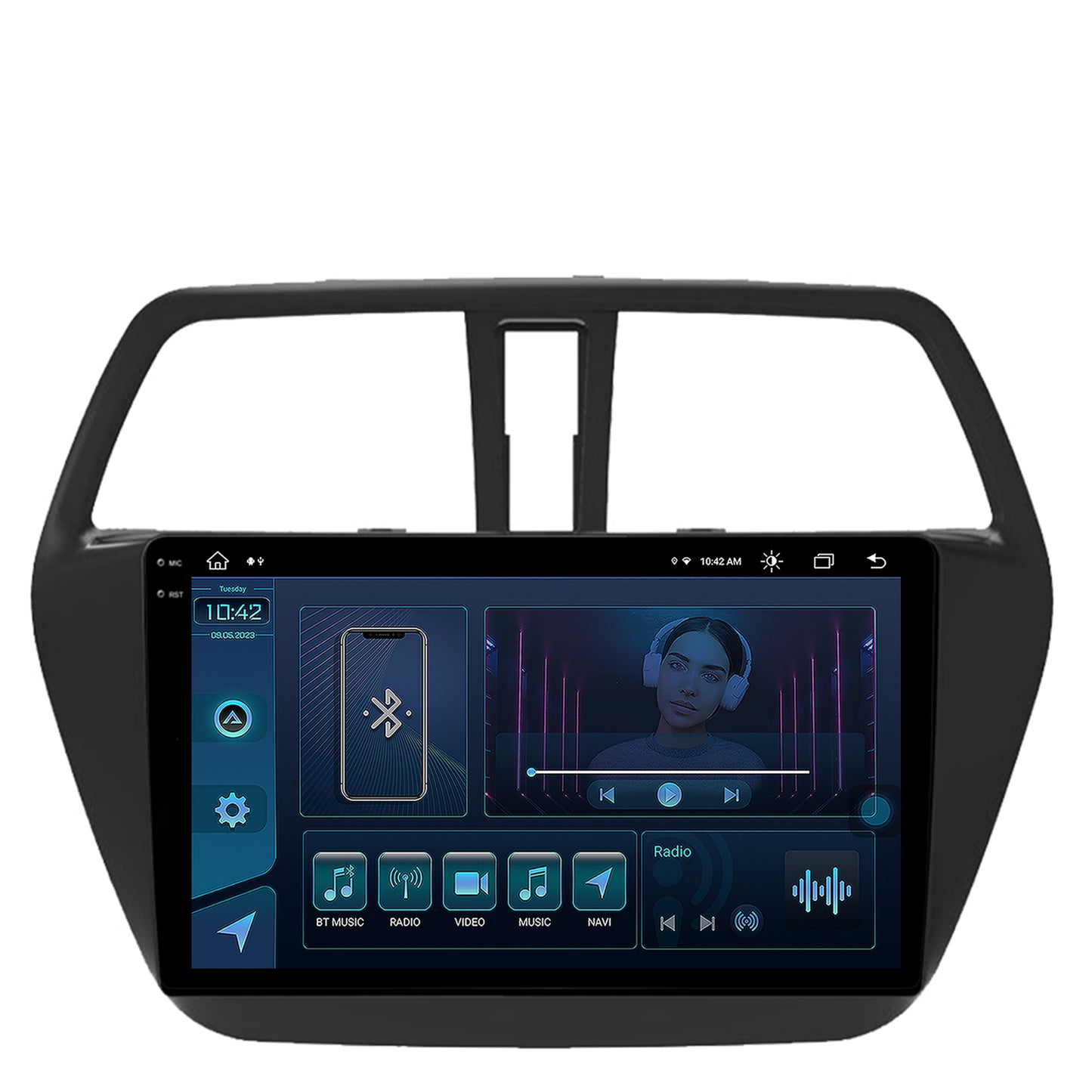 Navigatie Suzuki SX4 S-Cross (2014-2020), Android, X-Octacore / 8GB RAM + 256GB ROM, 9.5 Inch - AD-BGX9008+AD-BGRKIT305