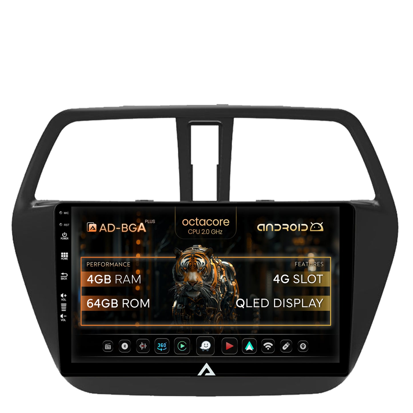 Navigatie Suzuki SX4 S-Cross (2014-2020), Android, A-Octacore / 4GB RAM + 64GB ROM, 9 Inch - AD-BGA9004+AD-BGRKIT305