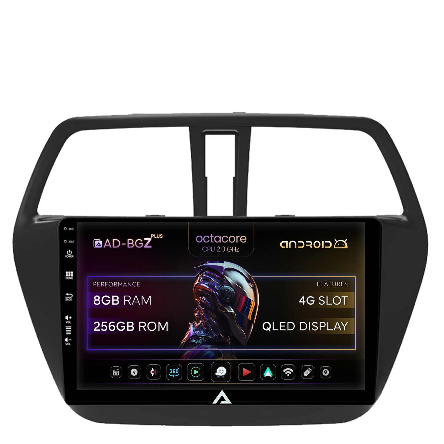 Navigatie Suzuki SX4 S-Cross (2014-2020), Android, Z-Octacore / 8GB RAM + 256GB ROM, 9 Inch - AD-BGZ9008+AD-BGRKIT305