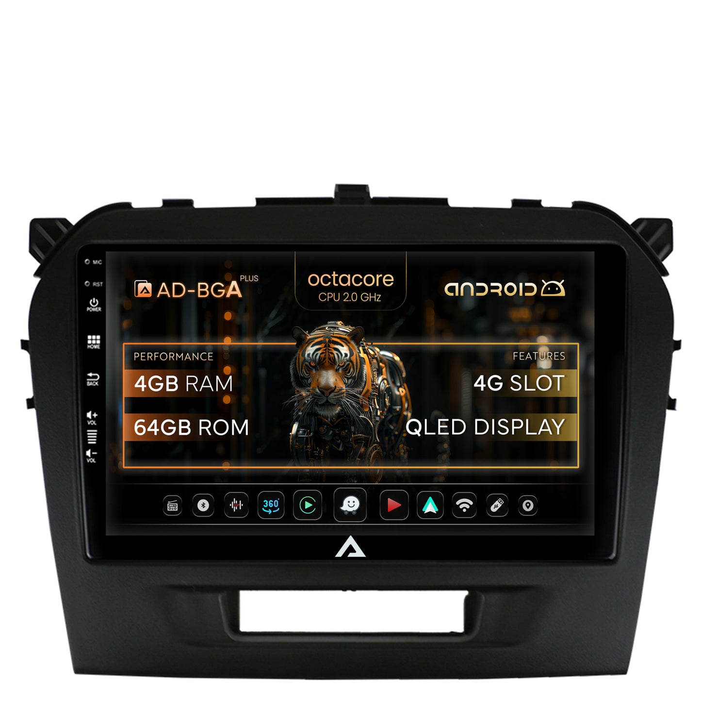 Navigatie Suzuki Vitara (2015+), Android, A-Octacore / 4GB RAM + 64GB ROM, 9 Inch - AD-BGA9004+AD-BGRKIT299