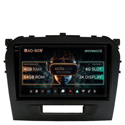 Navigatie Suzuki Vitara (2015+), Android, V-Octacore / 4GB RAM + 64GB ROM, 9.5 Inch - AD-BGV9004+AD-BGRKIT299