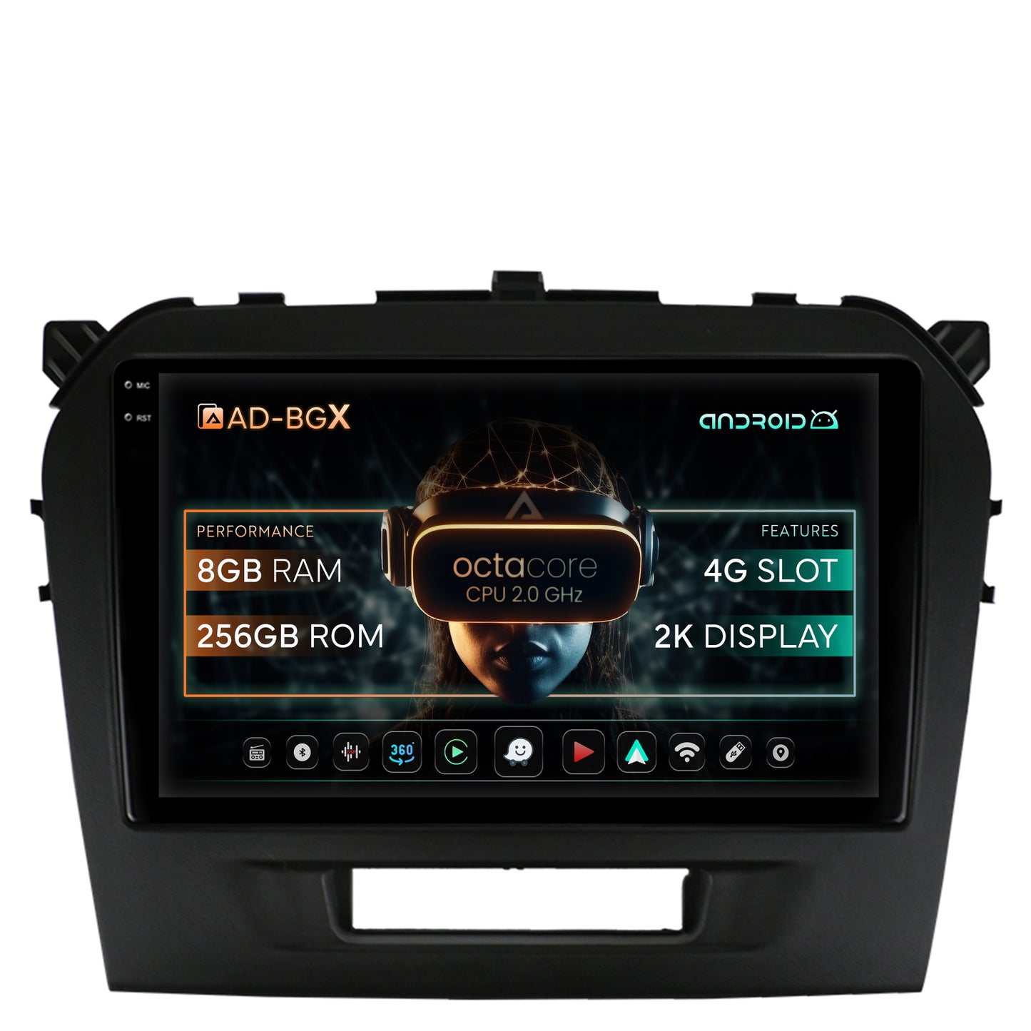 Navigatie Suzuki Vitara (2015+), Android, X-Octacore / 8GB RAM + 256GB ROM, 9.5 Inch - AD-BGX9008+AD-BGRKIT299