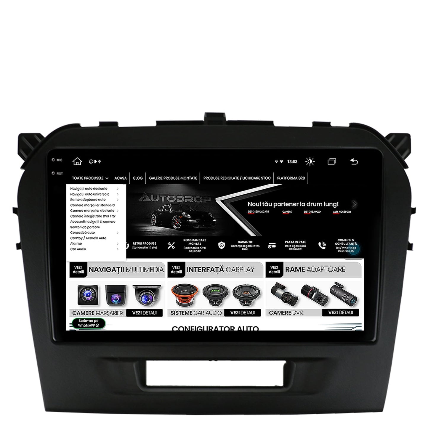 Navigatie Suzuki Vitara (2015+), Android, X-Octacore / 8GB RAM + 256GB ROM, 9.5 Inch - AD-BGX9008+AD-BGRKIT299