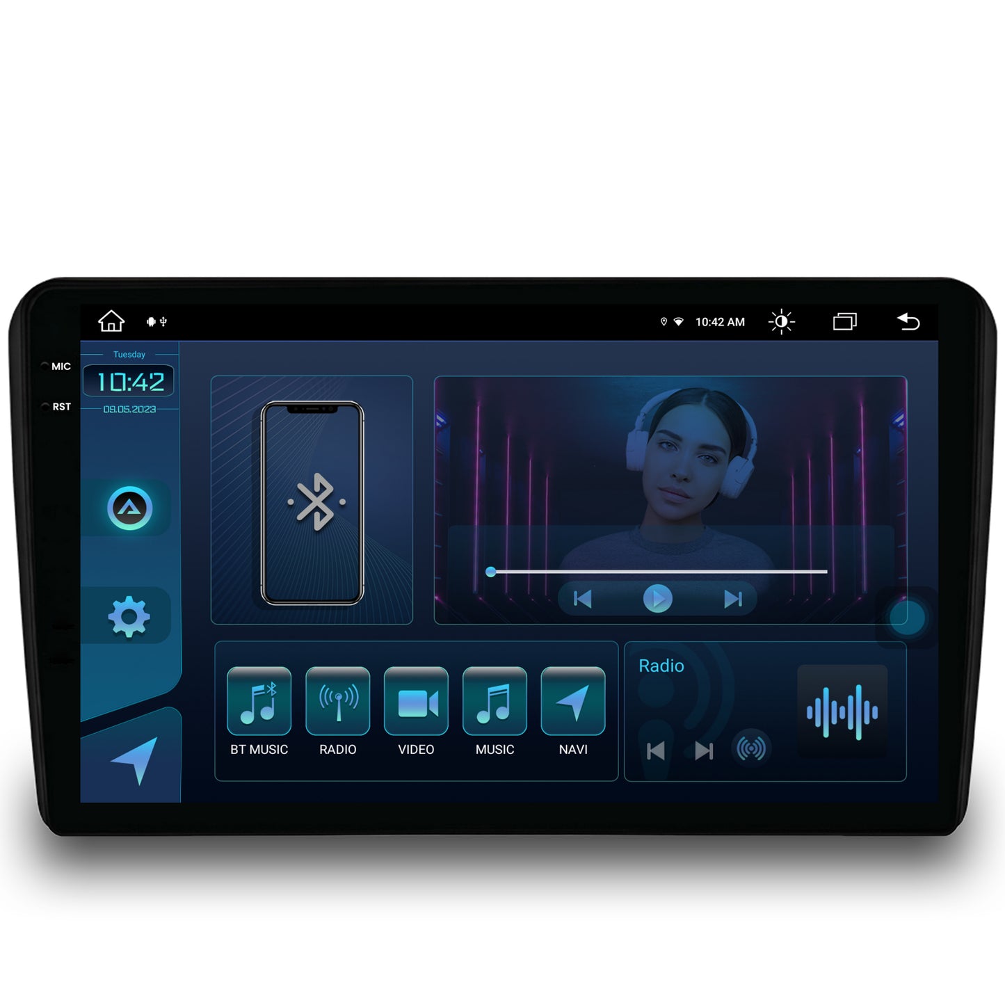 Navigatie Toyota Auris (2006-2012), Android, X-Octacore / 8GB RAM + 256GB ROM, 9.5 Inch - AD-BGX9008+AD-BGRKIT091V2
