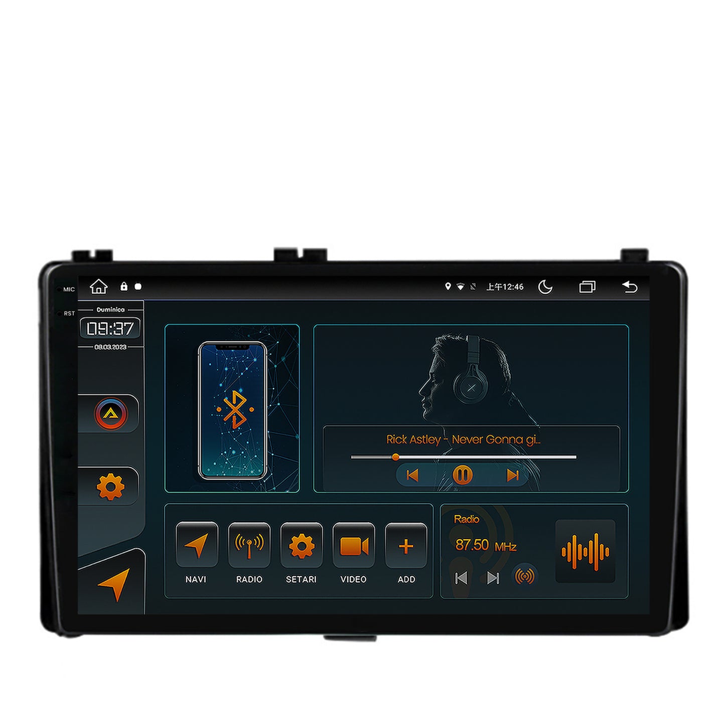 Navigatie Toyota Auris/ Corolla (2016-2018), Android, V-Octacore / 4GB RAM + 64GB ROM, 9.5 Inch - AD-BGV9004+AD-BGRKIT089AV2