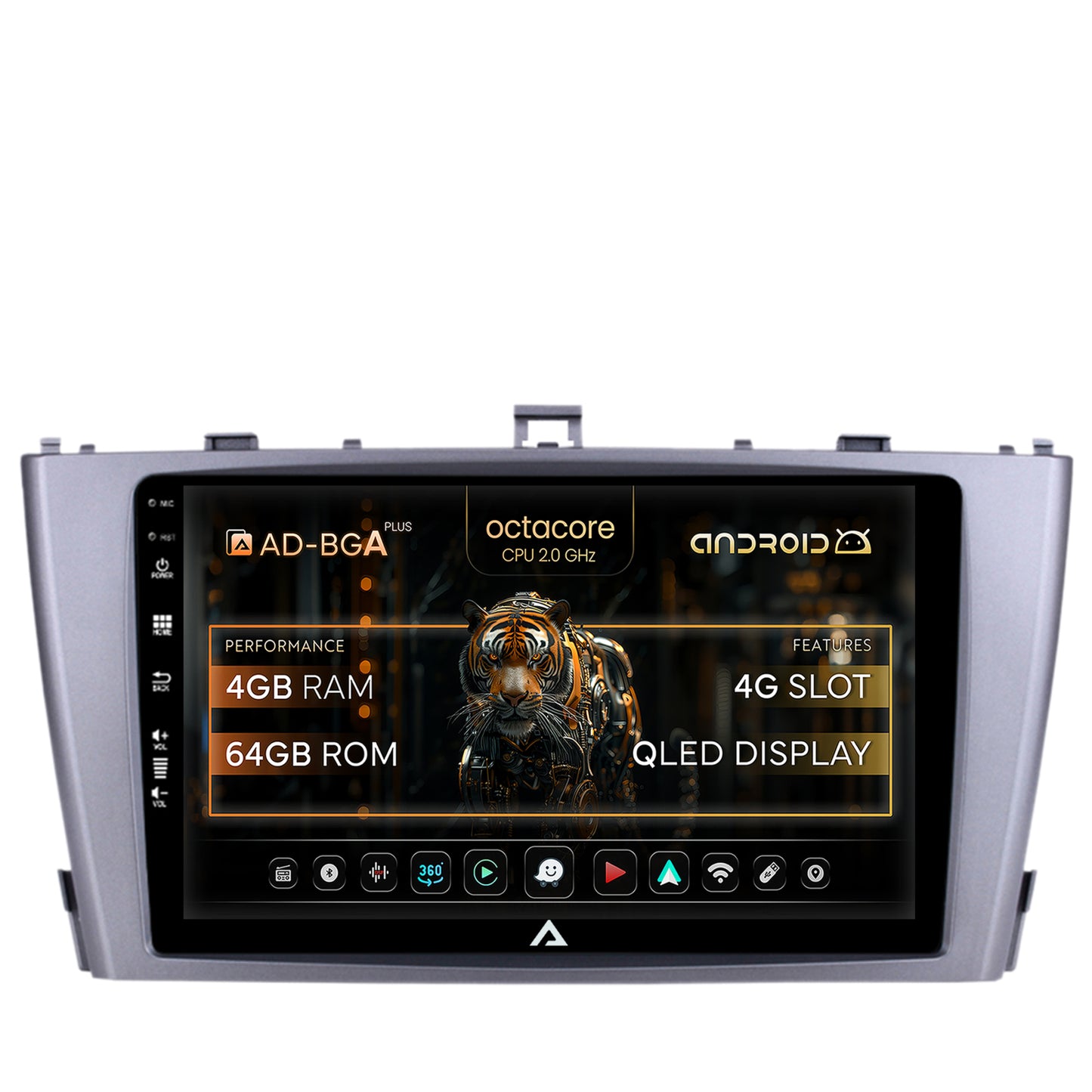 Navigatie Toyota Avensis (2008-2015), Android, A-Octacore / 4GB RAM + 64GB ROM, 9 Inch - AD-BGA9004+AD-BGRKIT093-S