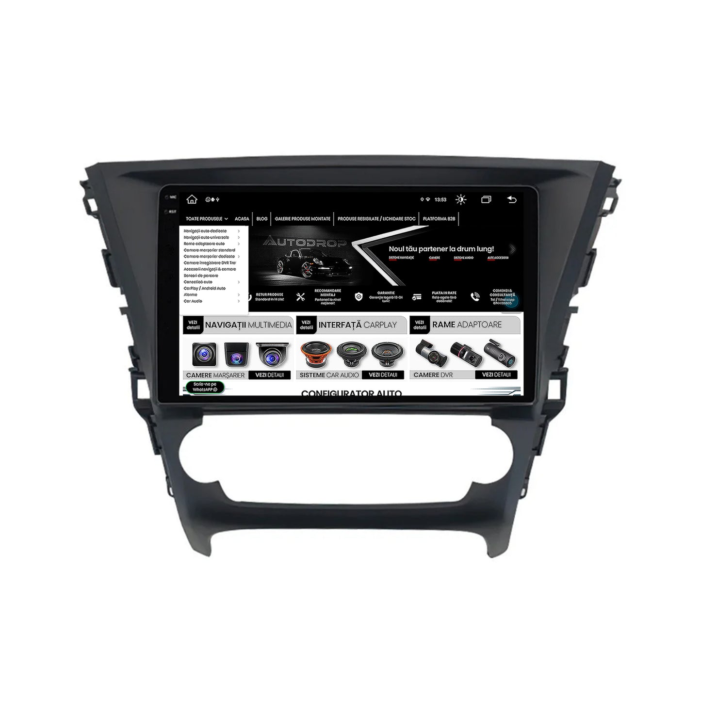 Navigatie Toyota Avensis (2015-2018), Android, V-Octacore / 4GB RAM + 64GB ROM, 10.36 Inch - AD-BGV10004+AD-BGRKIT063